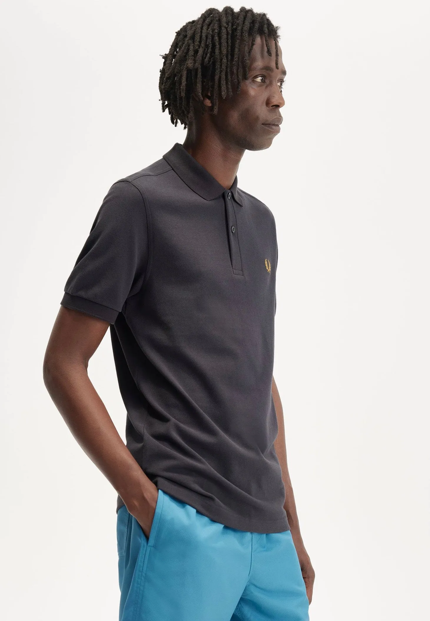 Fred Perry - Plain Anchor Grey/Dark Caramel - Polo