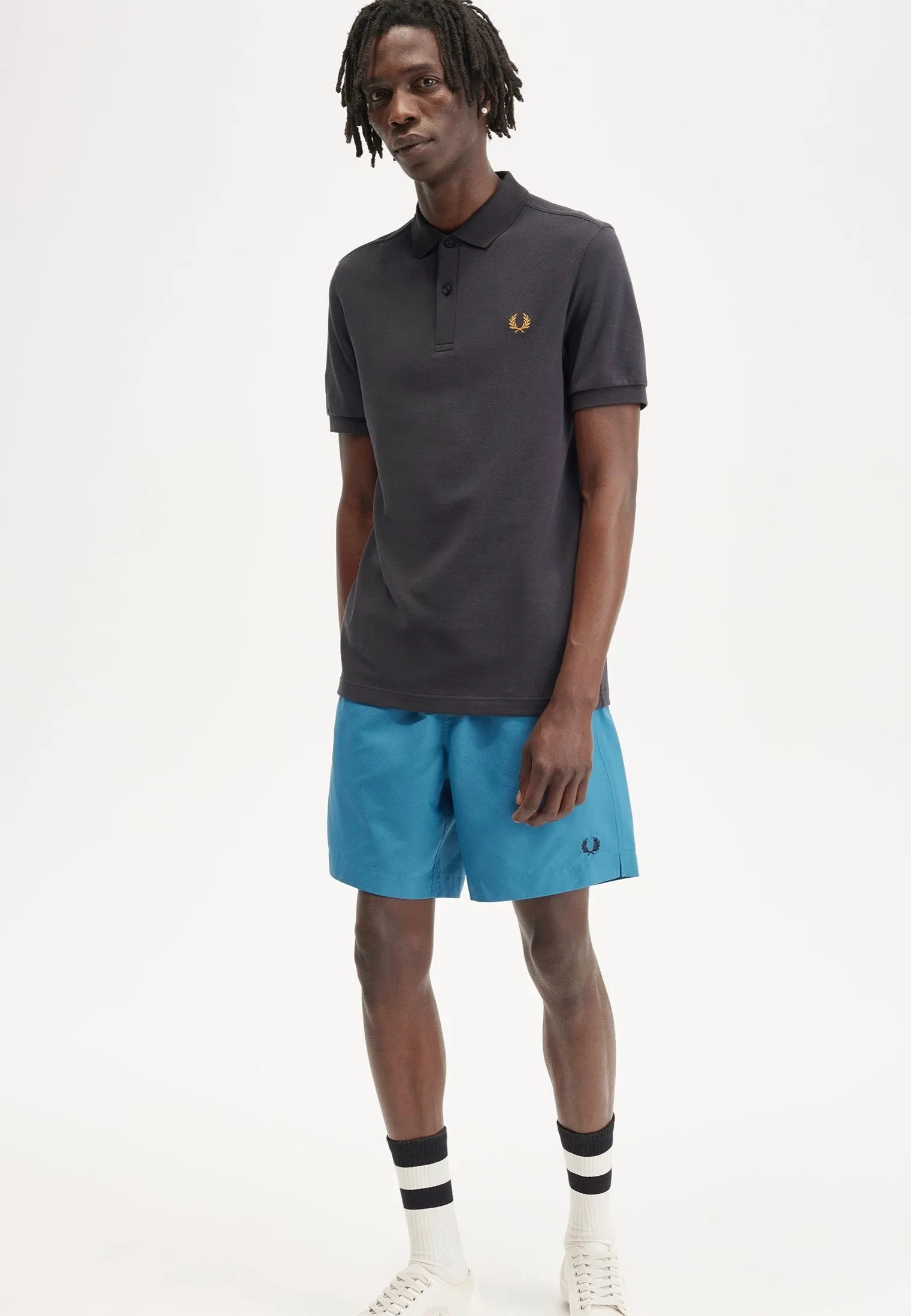 Fred Perry - Plain Anchor Grey/Dark Caramel - Polo