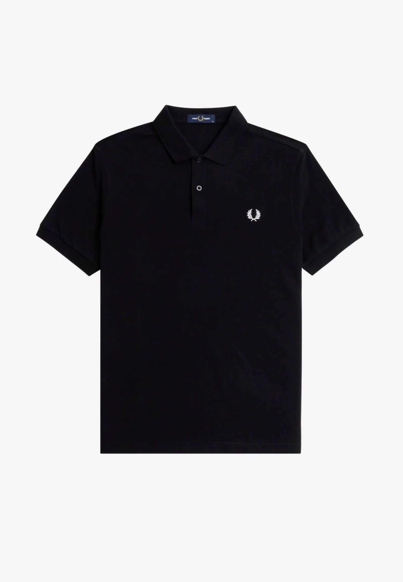 Fred Perry - Plain Black/Snow White - Polo