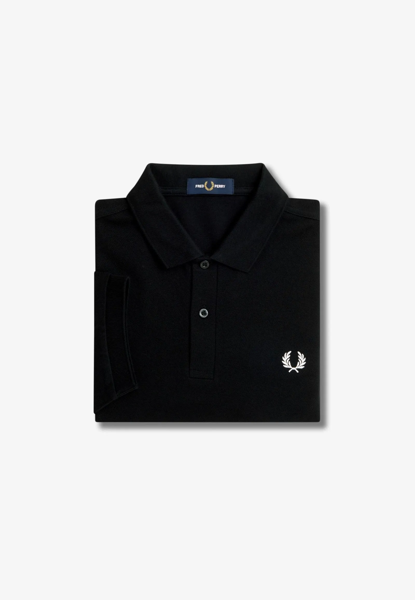 Fred Perry - Plain Black/Snow White - Polo