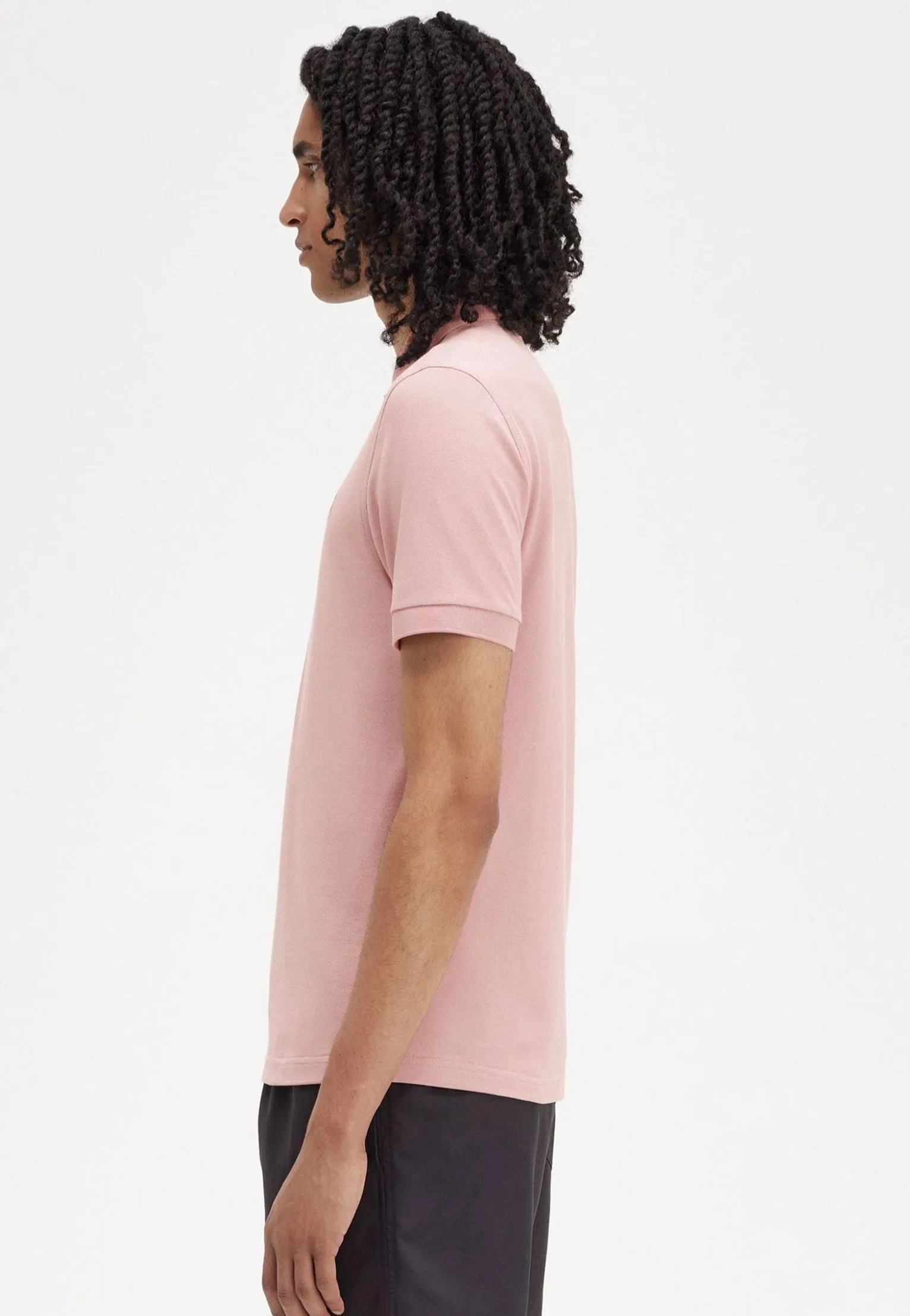 Fred Perry - Plain Dusty Rose Pink/Black - Polo
