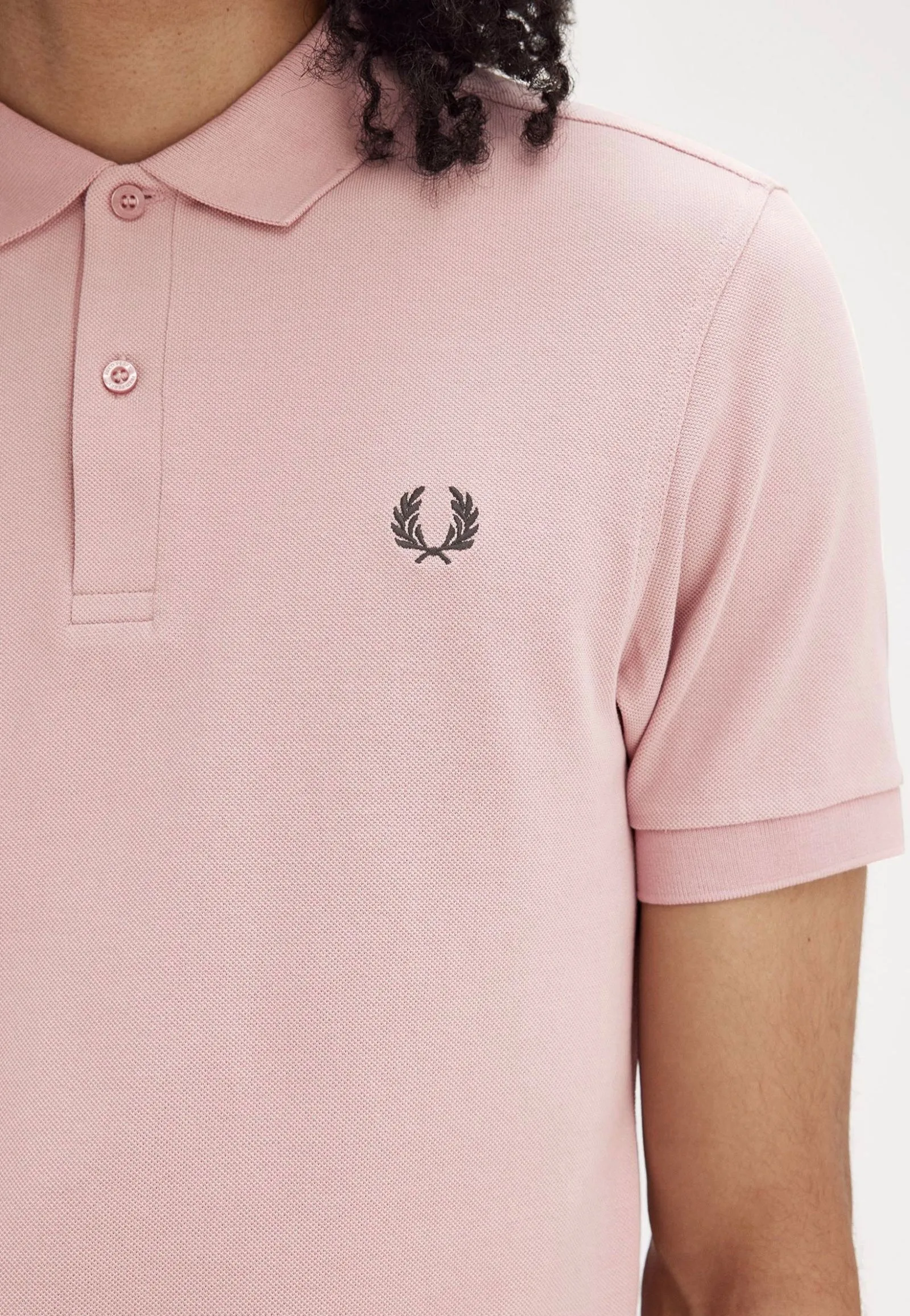 Fred Perry - Plain Dusty Rose Pink/Black - Polo