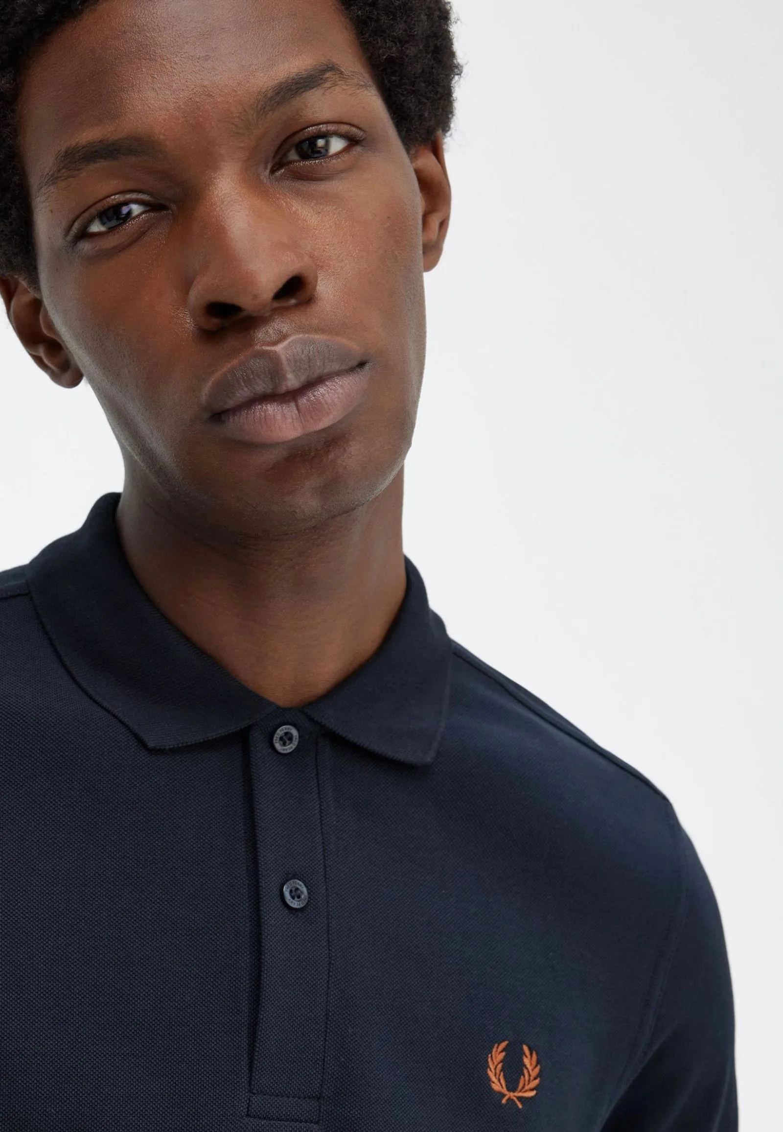 Fred Perry - Plain Navy/Nut Flake - Polo