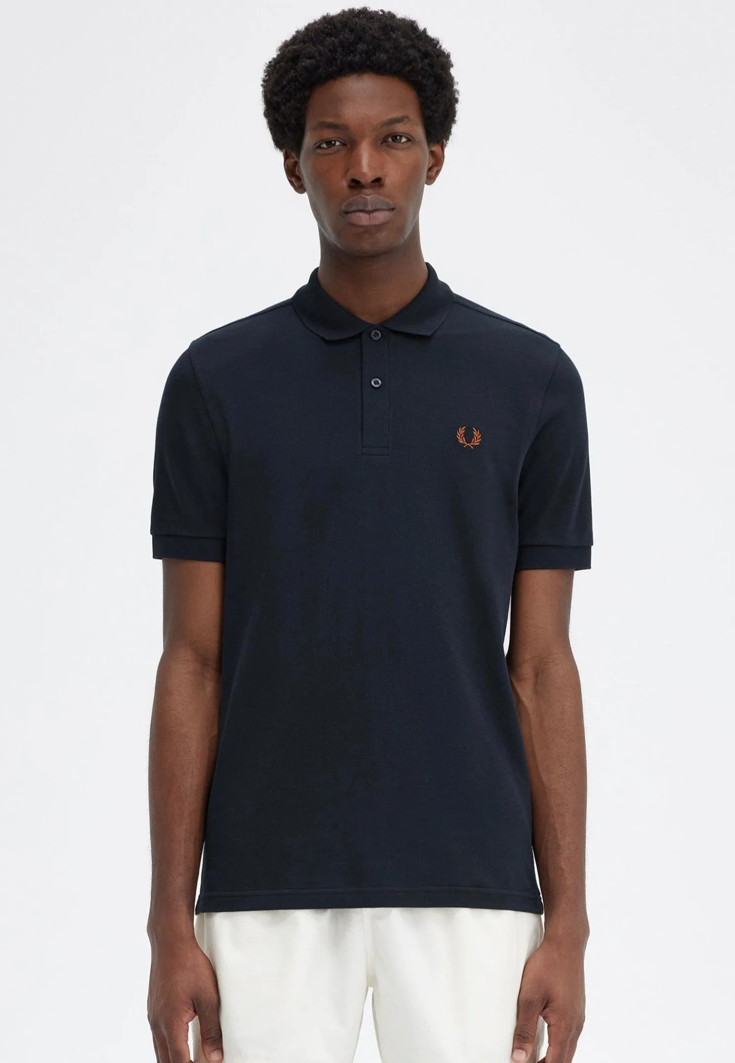 Fred Perry - Plain Navy/Nut Flake - Polo