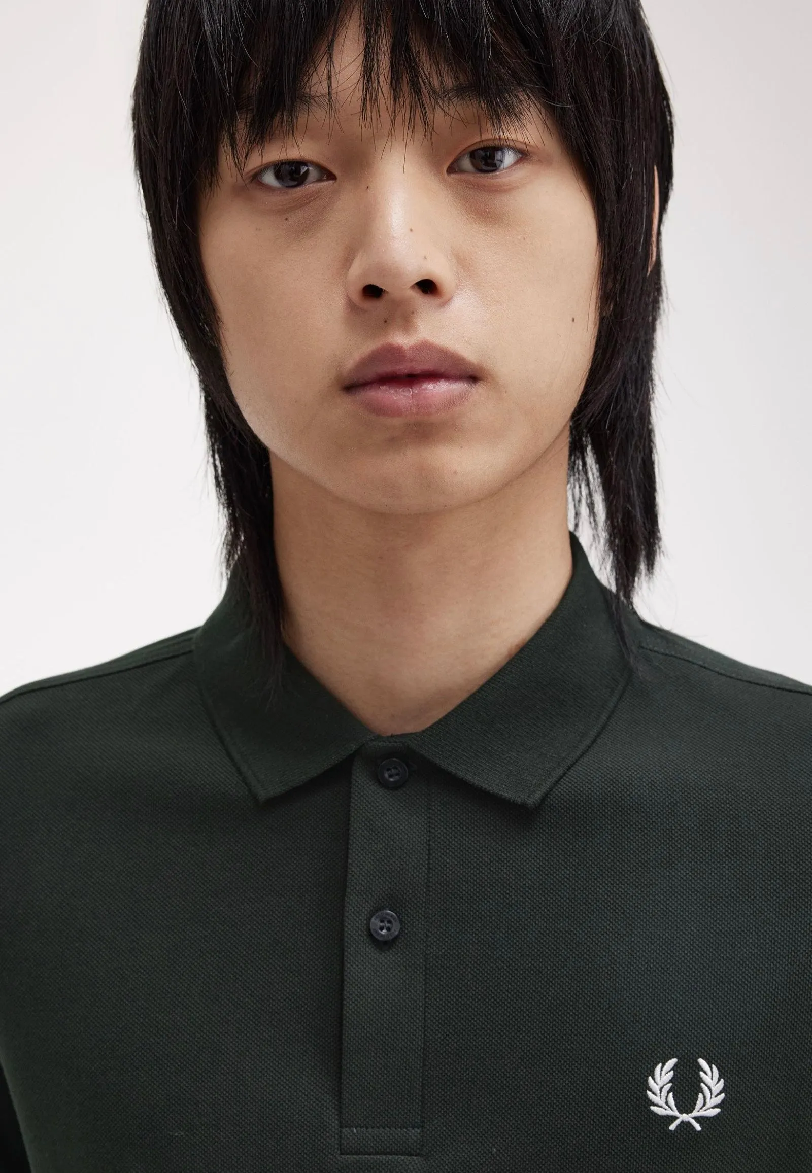 Fred Perry - Plain Night Green/Snow White - Polo