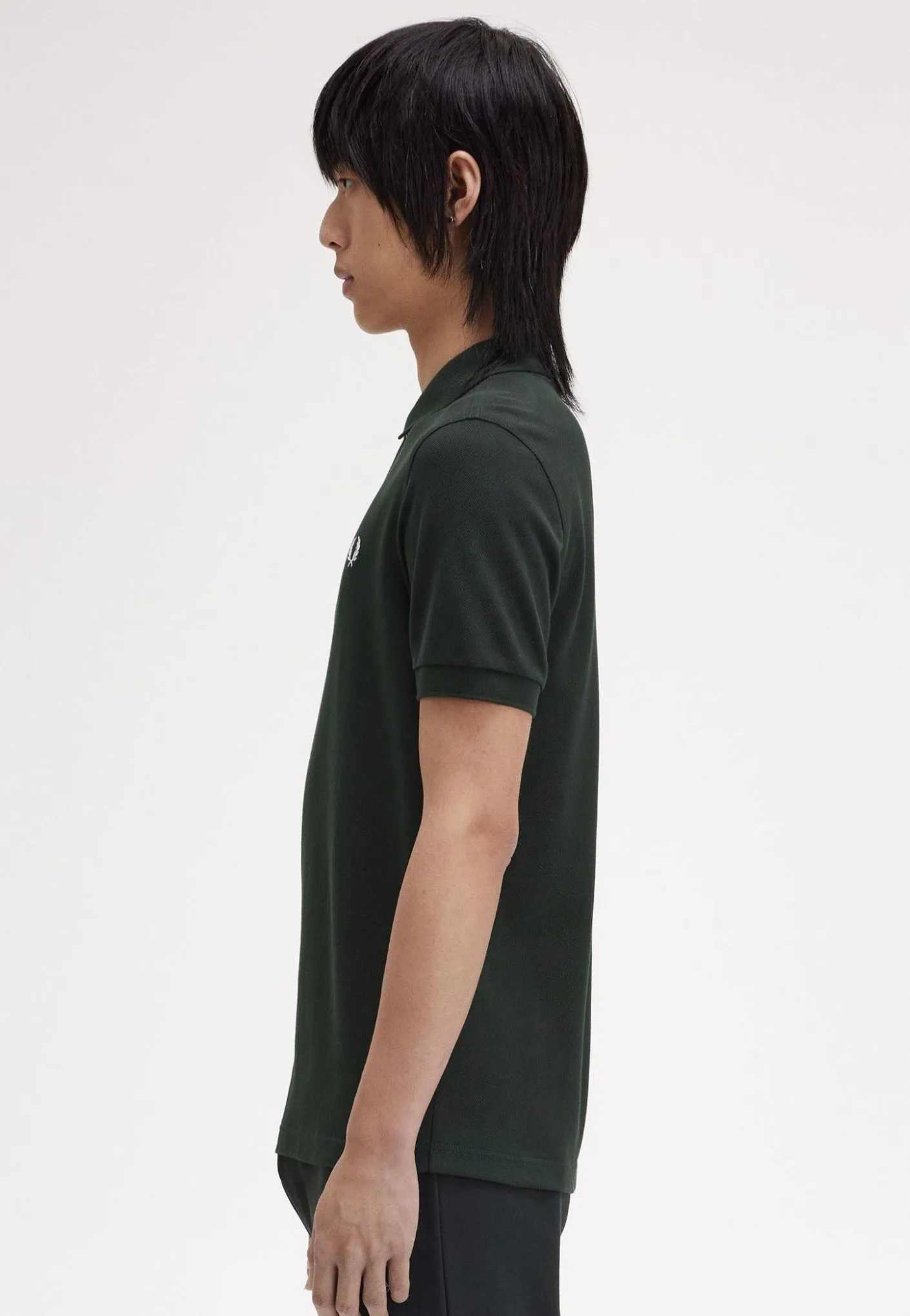Fred Perry - Plain Night Green/Snow White - Polo
