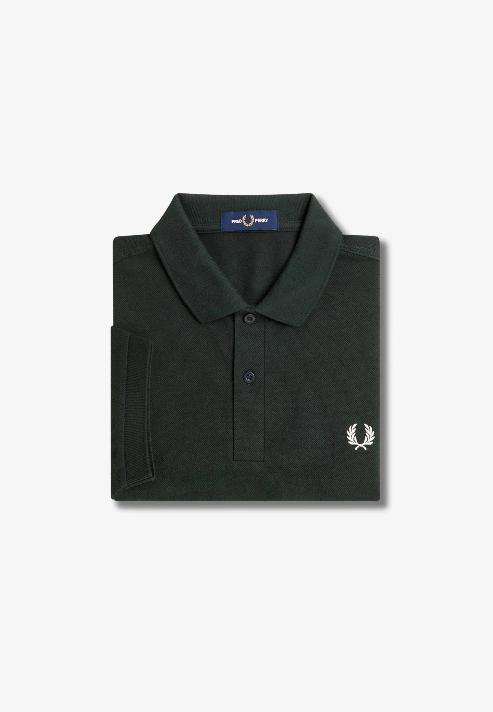 Fred Perry - Plain Night Green/Snow White - Polo