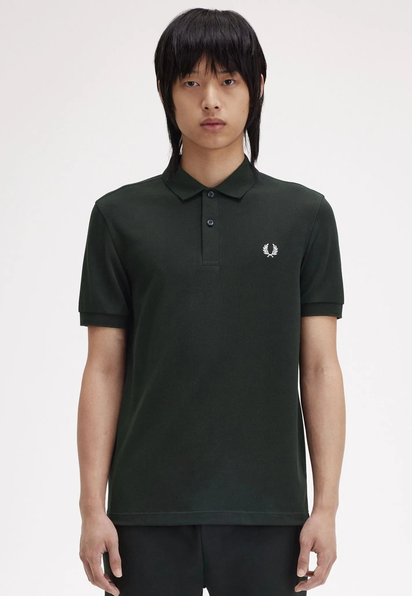 Fred Perry - Plain Night Green/Snow White - Polo