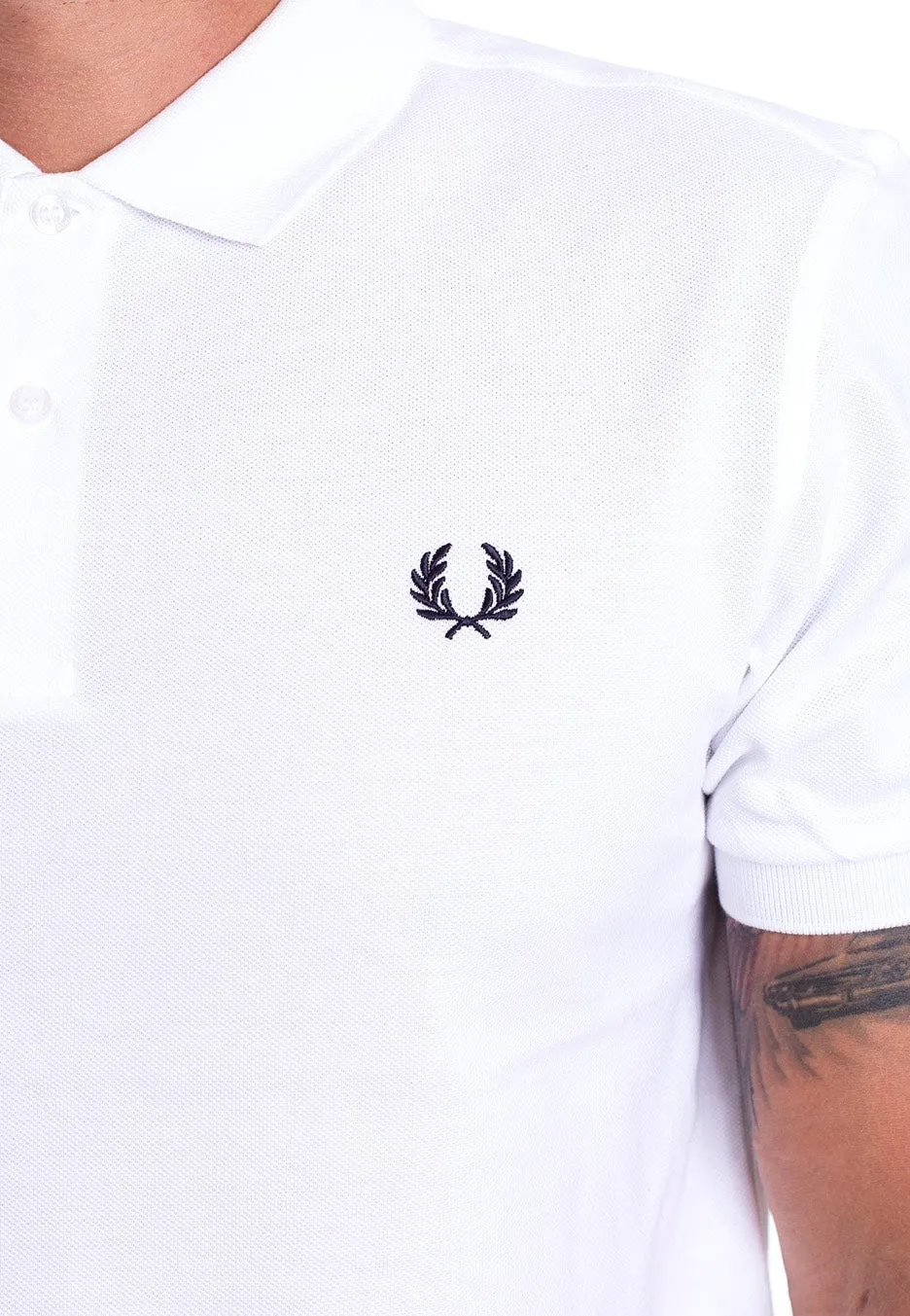 Fred Perry - Plain White - Polo