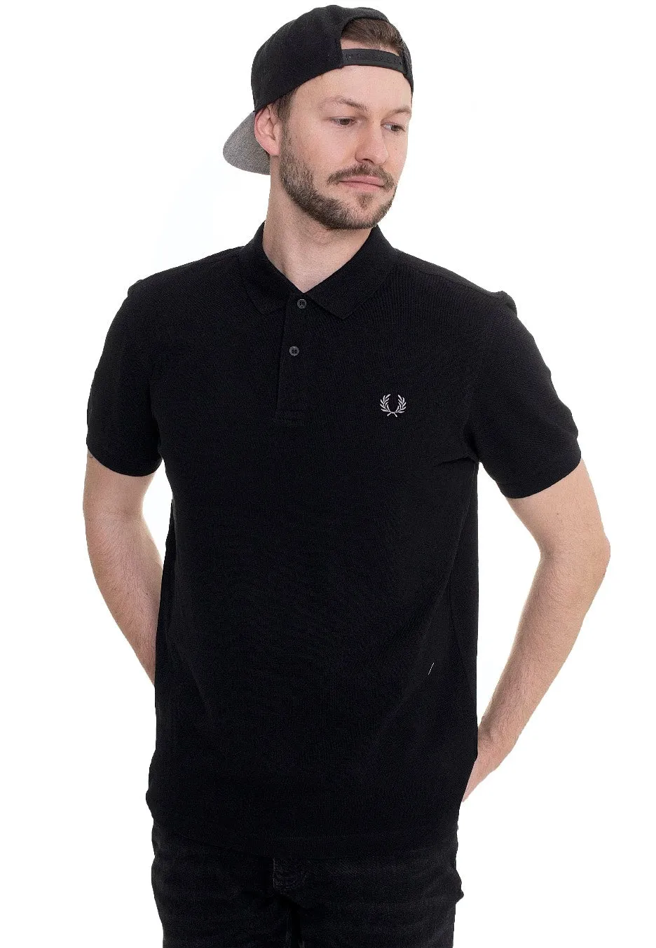 Fred Perry - Slim Fit Black/Chrome - Polo