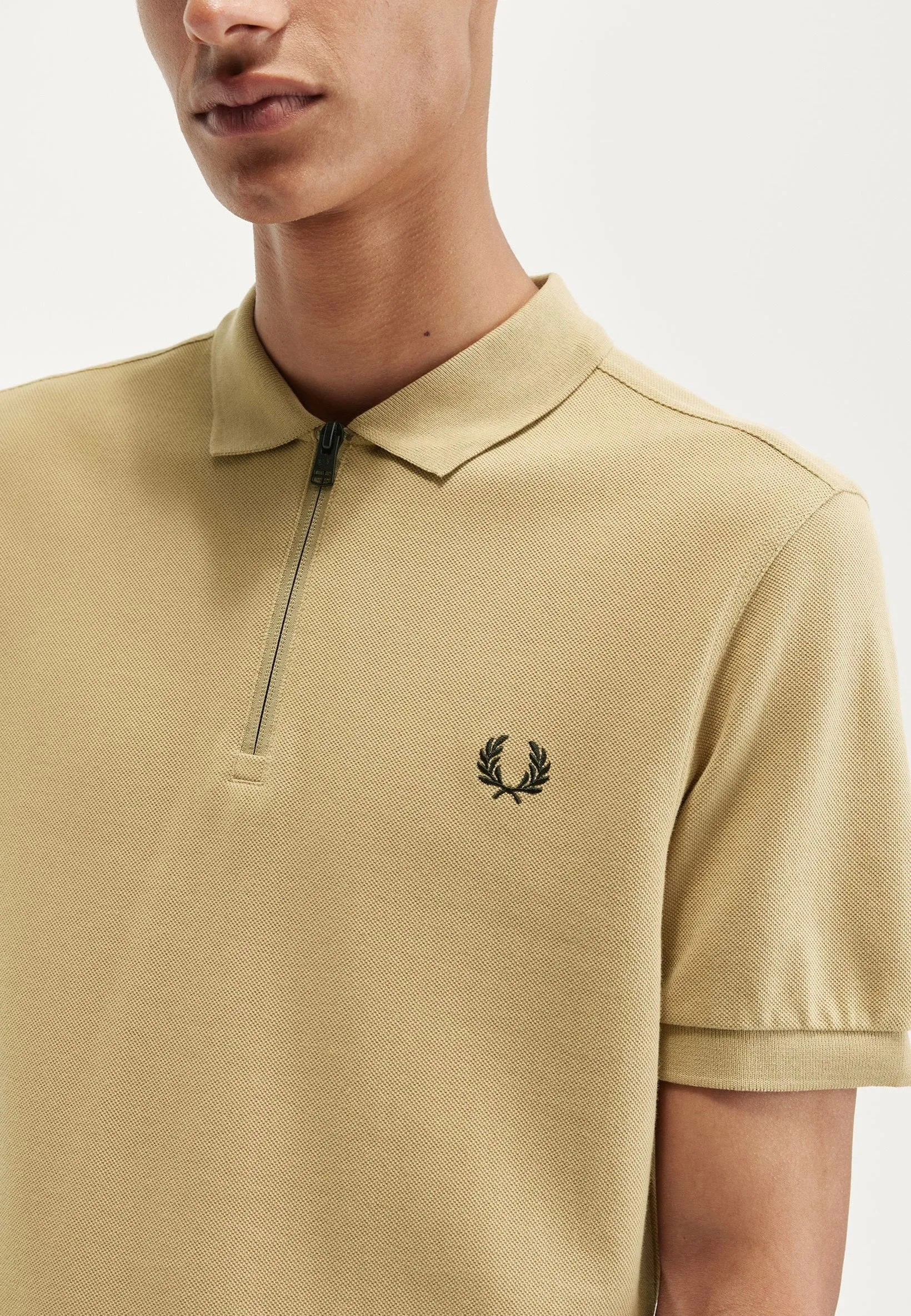 Fred Perry - Sport 1 Zip Neck Warm Stone - Polo