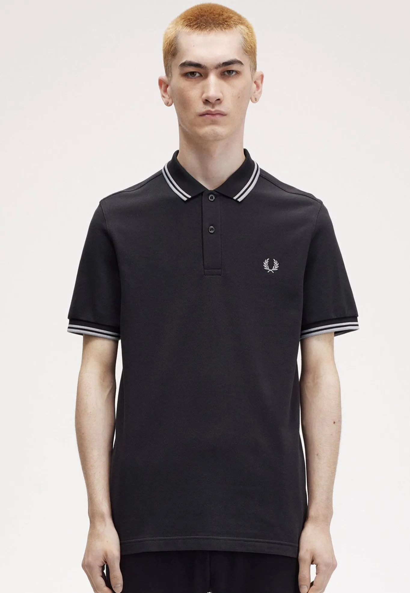 Fred Perry - The Twin Tipped Anchgrey/Limesto - Polo