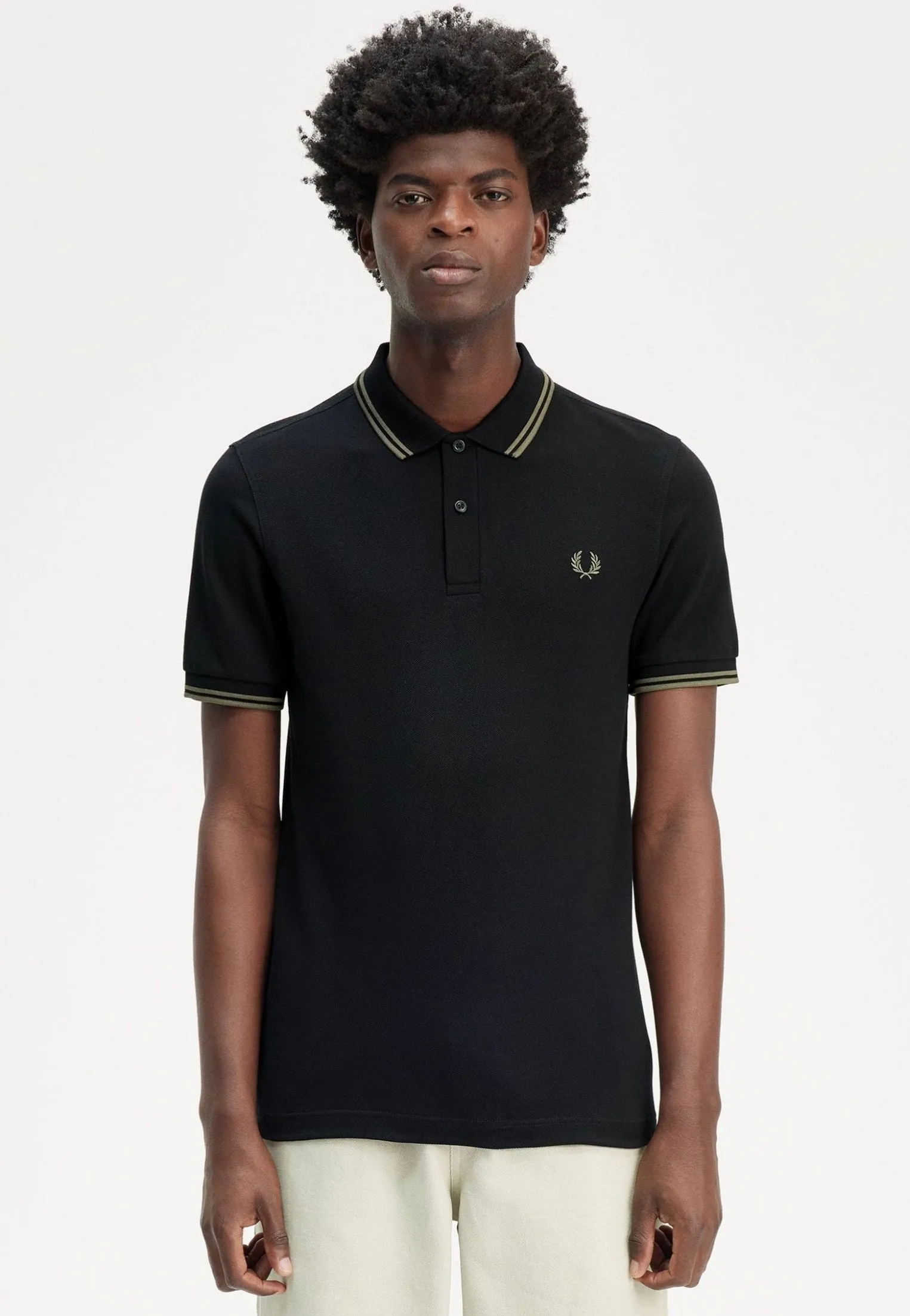 Fred Perry - The Twin Tipped Black/Lr Wgre - Polo