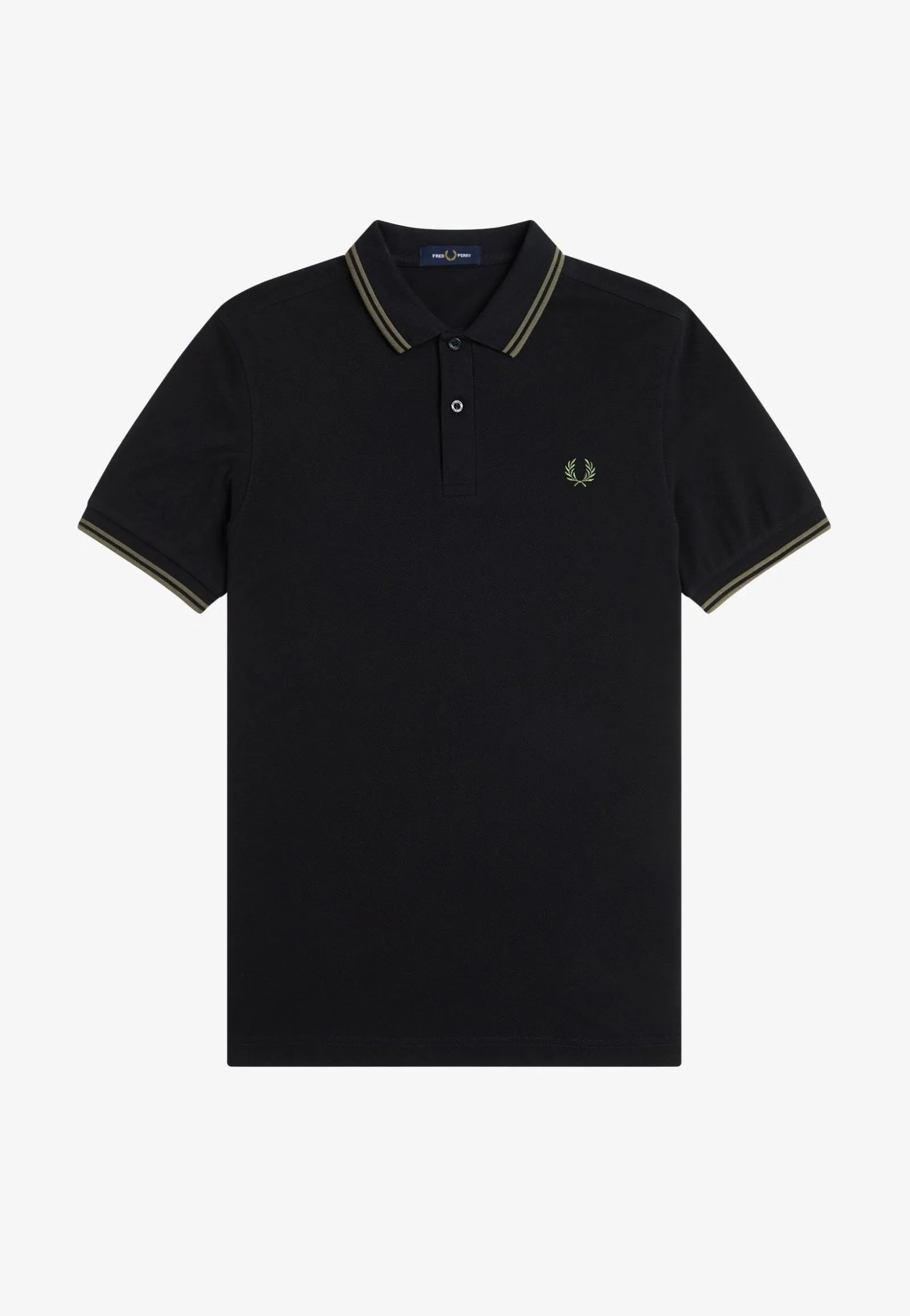 Fred Perry - The Twin Tipped Black/Lr Wgre - Polo