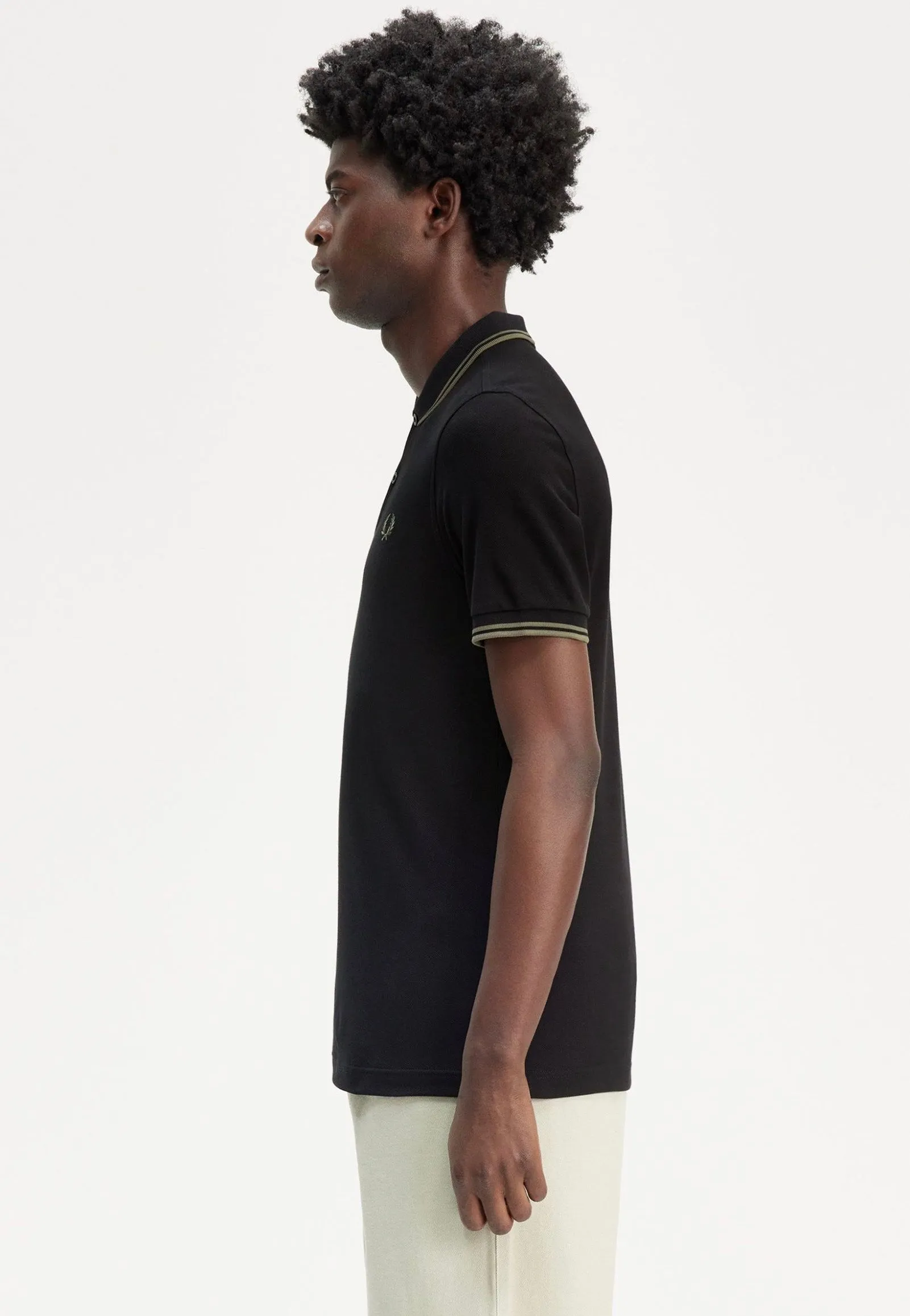 Fred Perry - The Twin Tipped Black/Lr Wgre - Polo