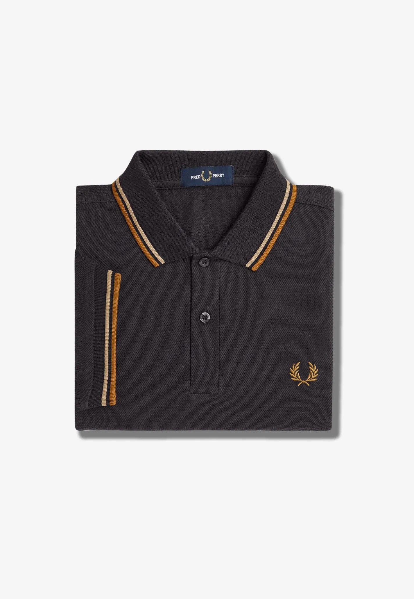 Fred Perry - Twin Tipped Anchor Grey/Warm Stone/Dark Caramel - Polo