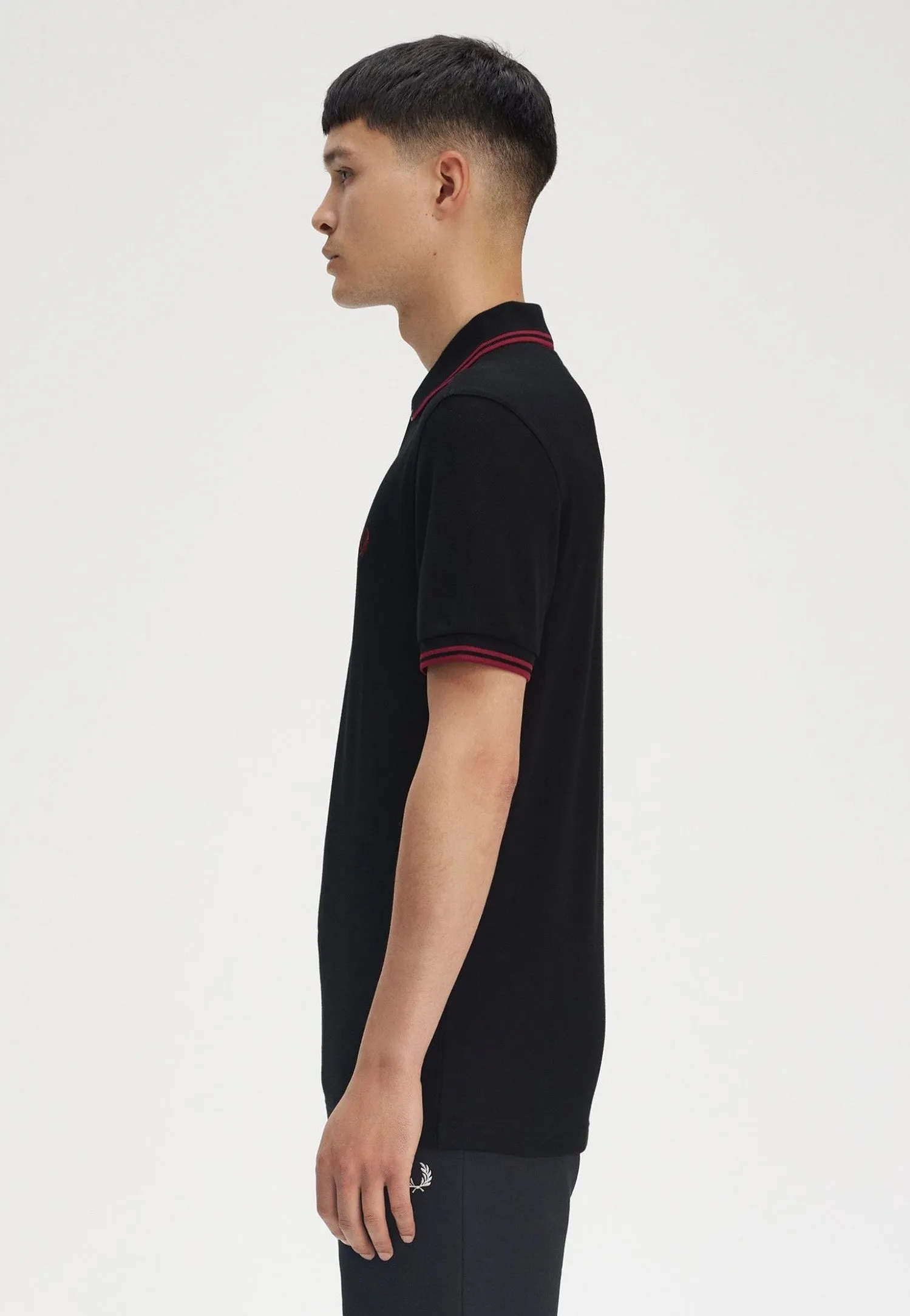 Fred Perry - Twin Tipped Black/Burnt Red - Polo