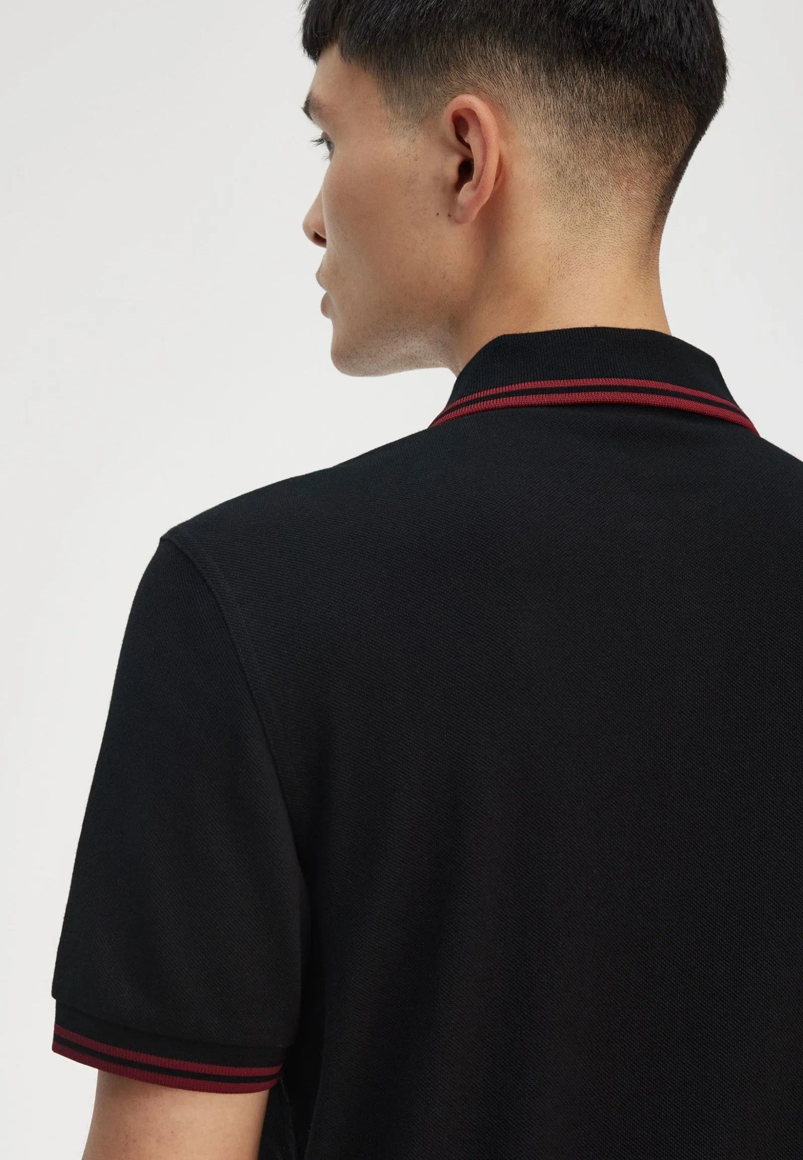 Fred Perry - Twin Tipped Black/Burnt Red - Polo