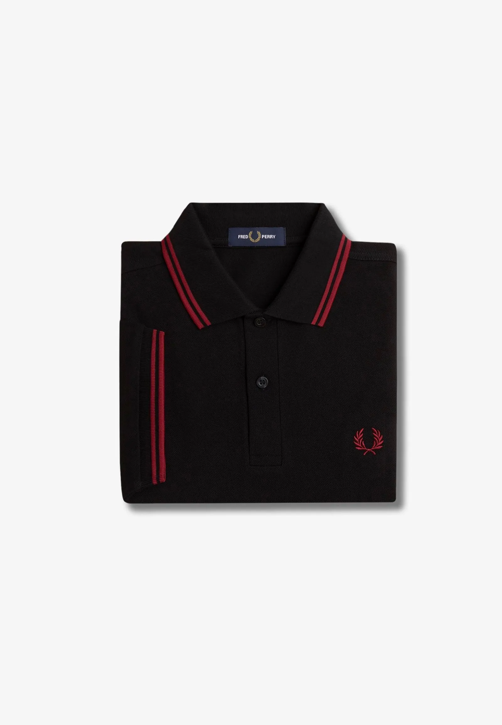 Fred Perry - Twin Tipped Black/Burnt Red - Polo