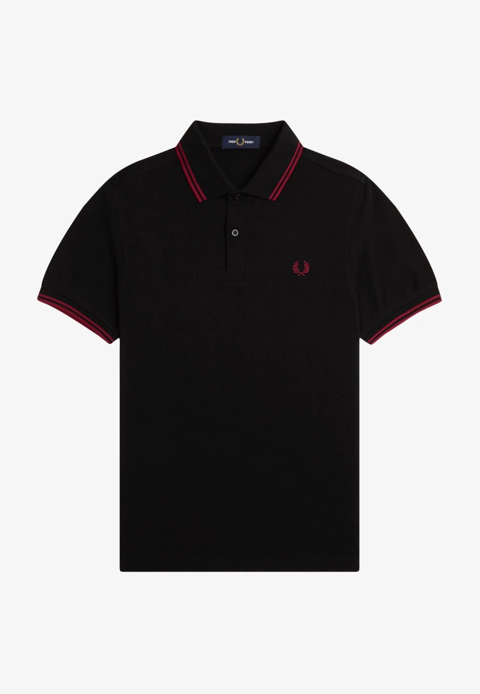 Fred Perry - Twin Tipped Black/Burnt Red - Polo