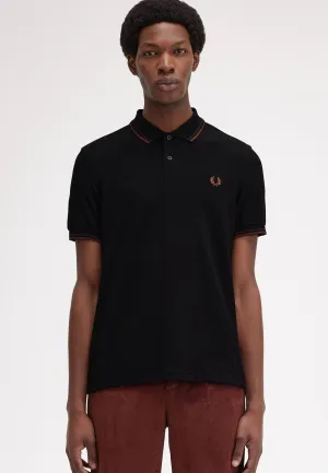 Fred Perry - Twin Tipped Black/Carrington Road Brick/Whisky Brown - Polo