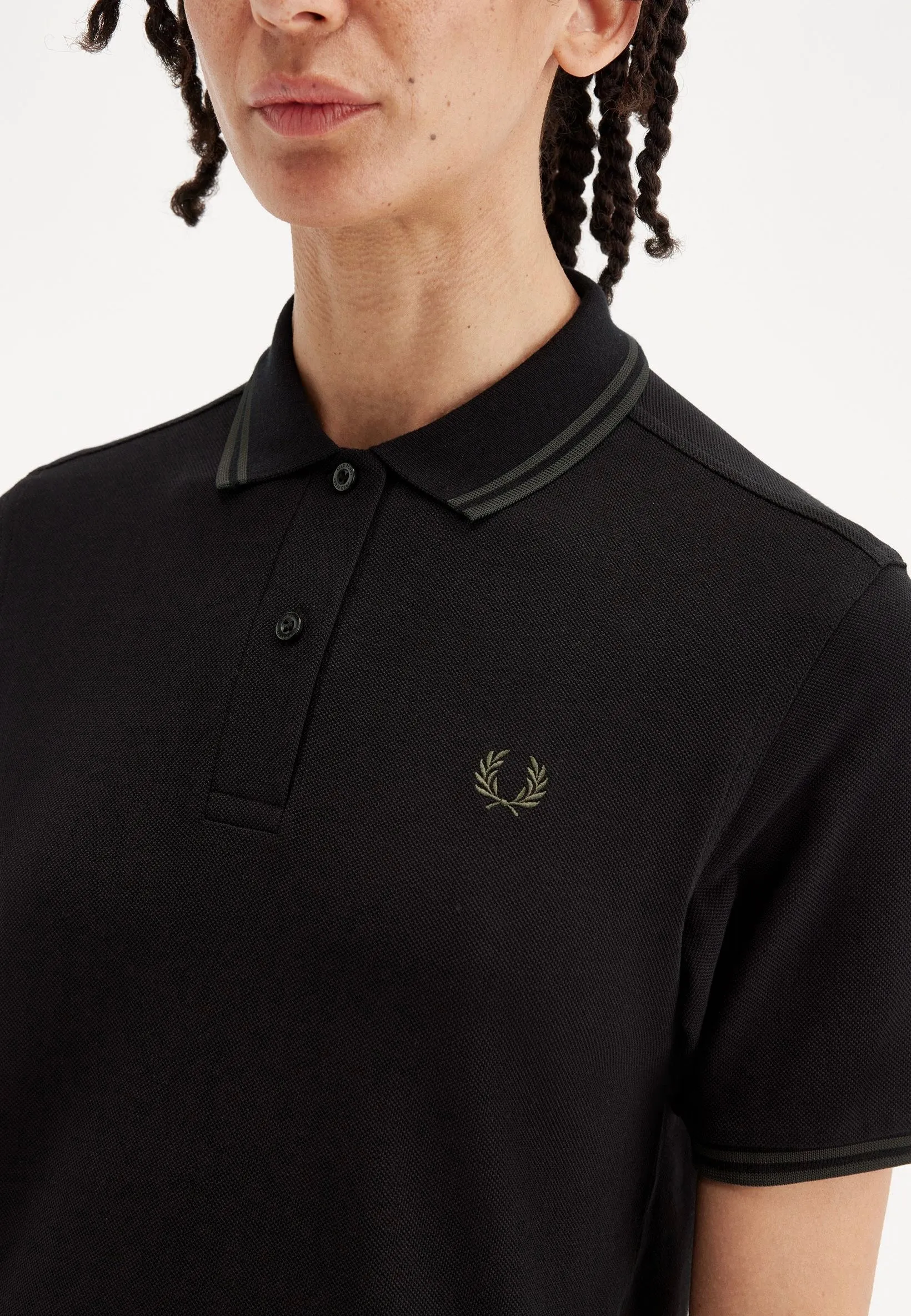 Fred Perry - Twin Tipped Black/Court Green - Polo