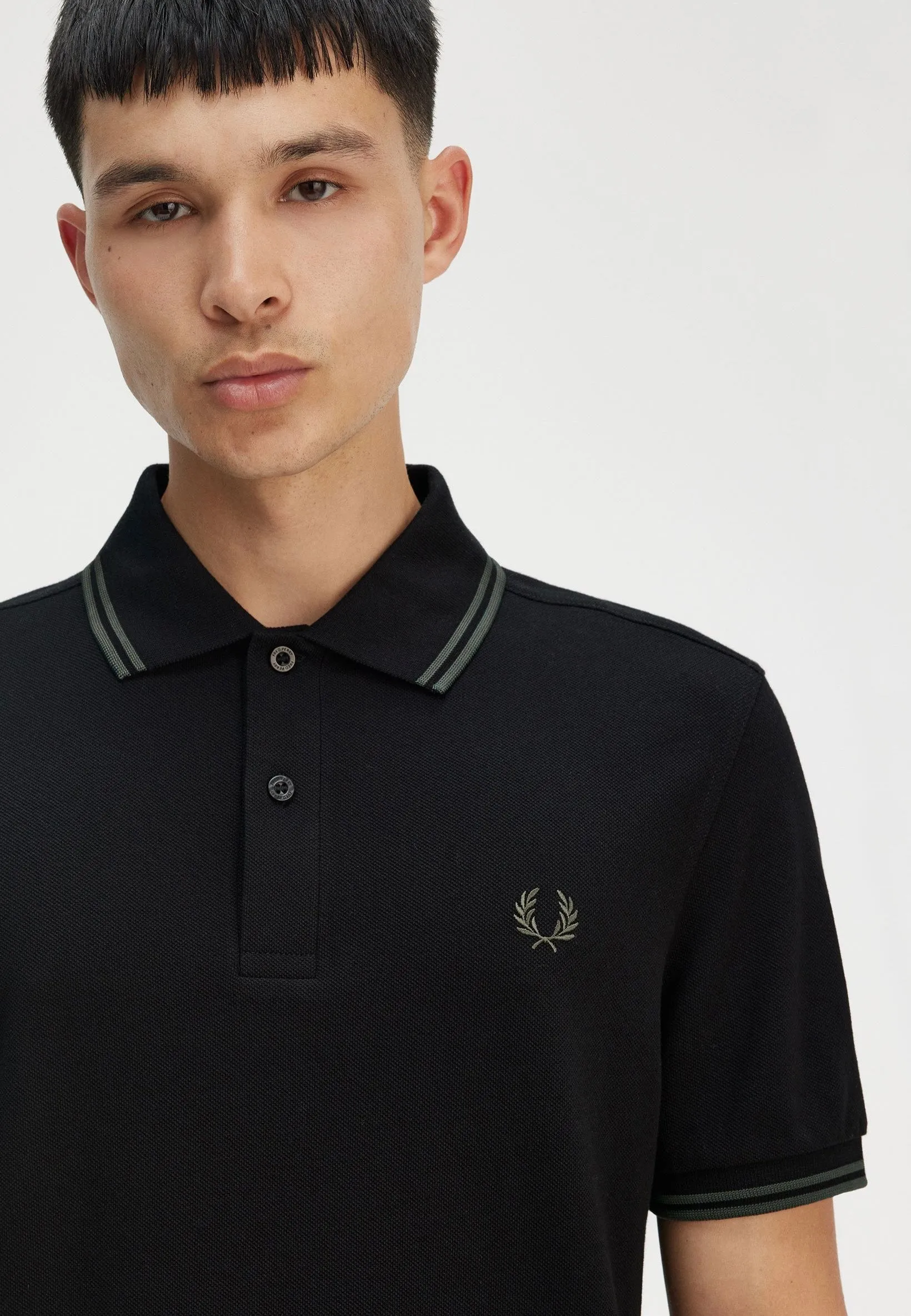 Fred Perry - Twin Tipped Black/Court Green - Polo