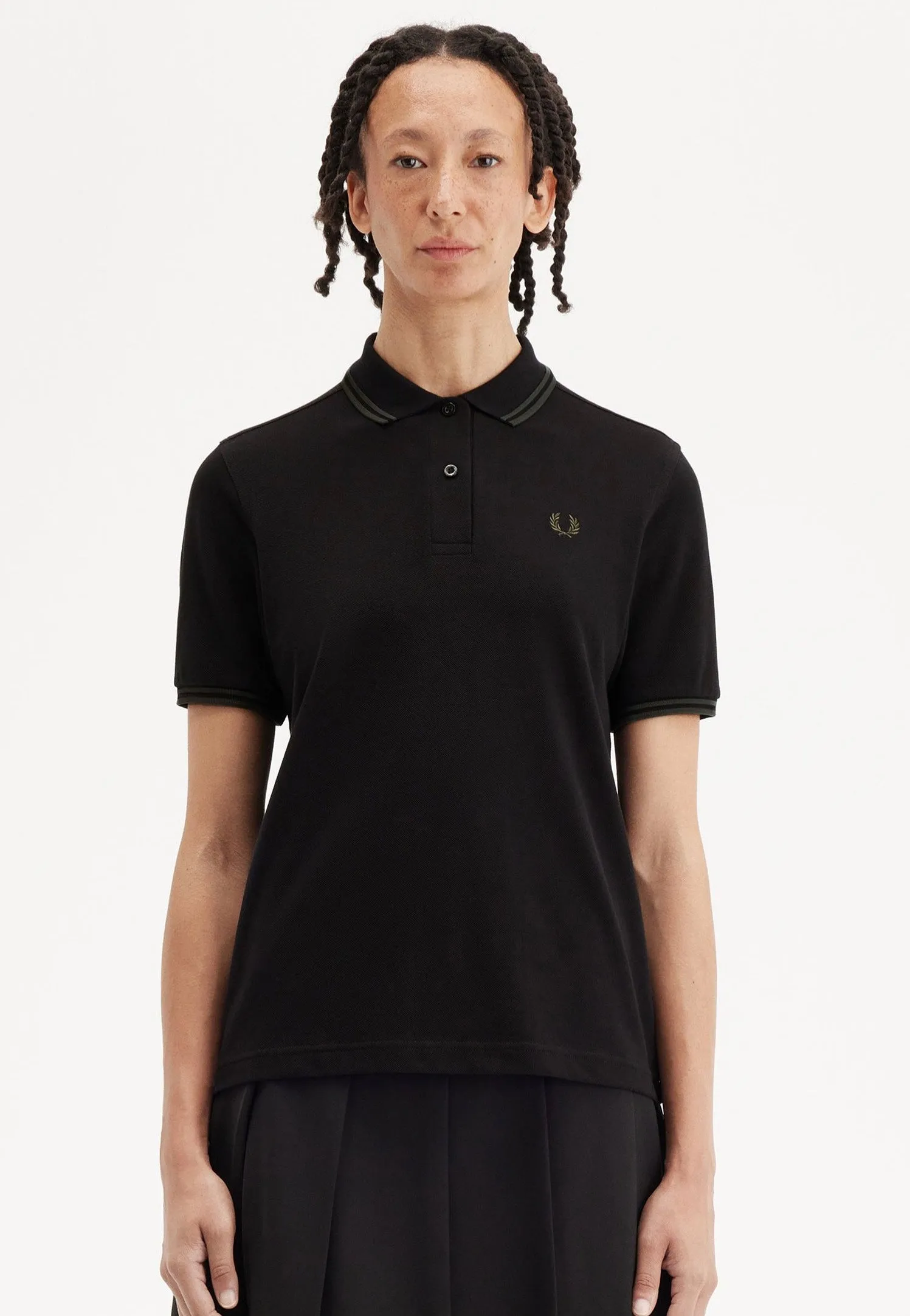Fred Perry - Twin Tipped Black/Court Green - Polo