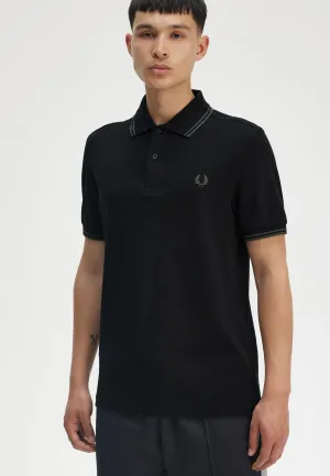 Fred Perry - Twin Tipped Black/Court Green - Polo