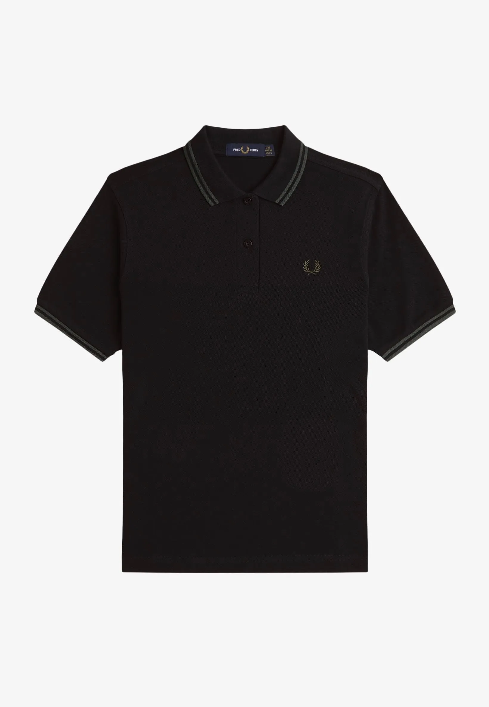Fred Perry - Twin Tipped Black/Court Green - Polo