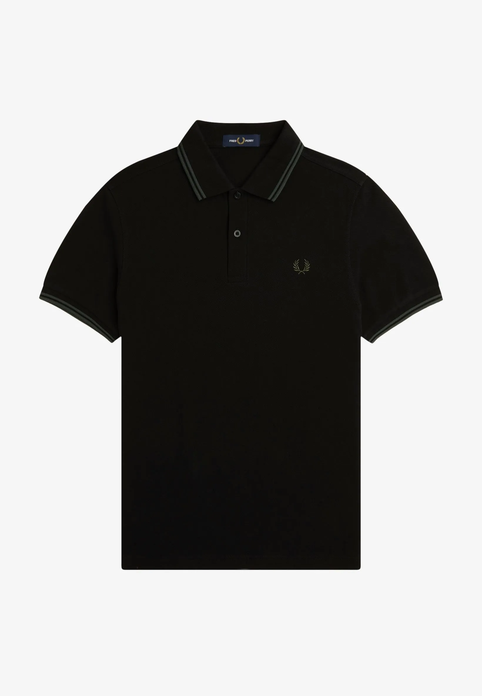 Fred Perry - Twin Tipped Black/Court Green - Polo