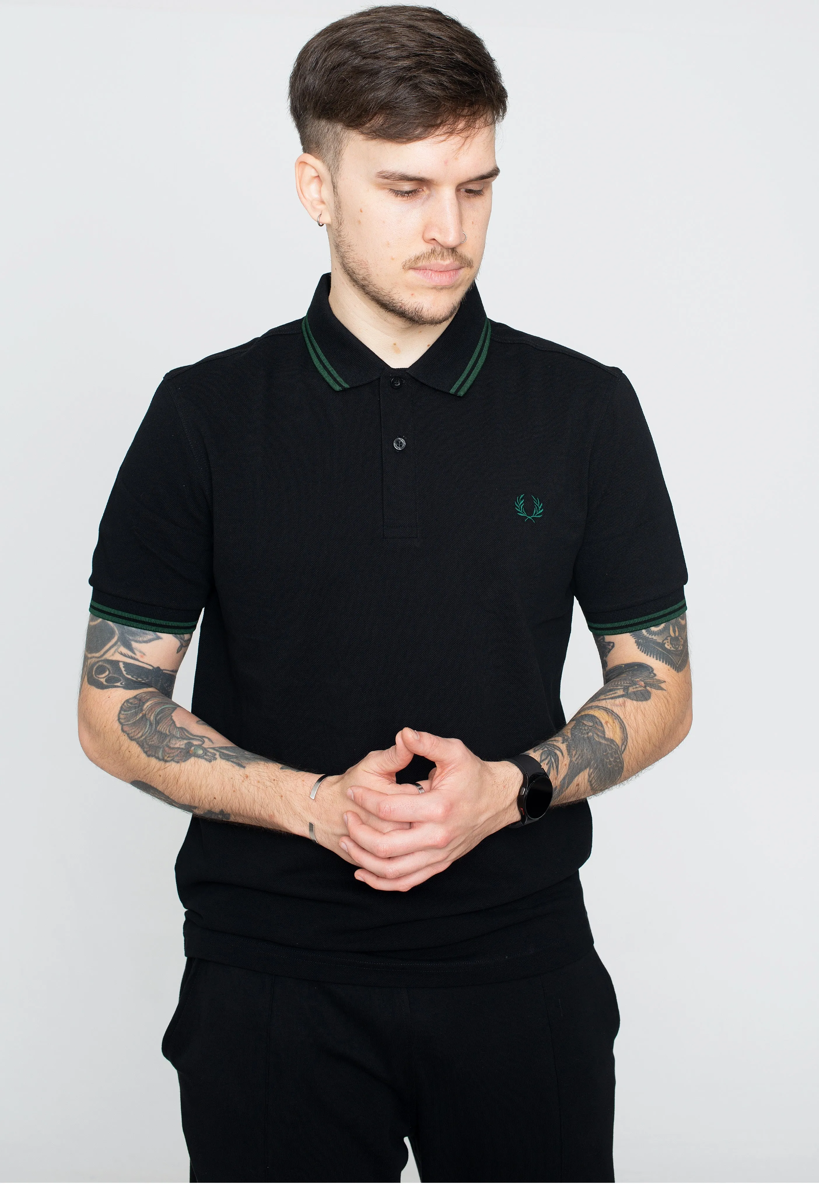 Fred Perry - Twin Tipped Black/Ivy - Polo