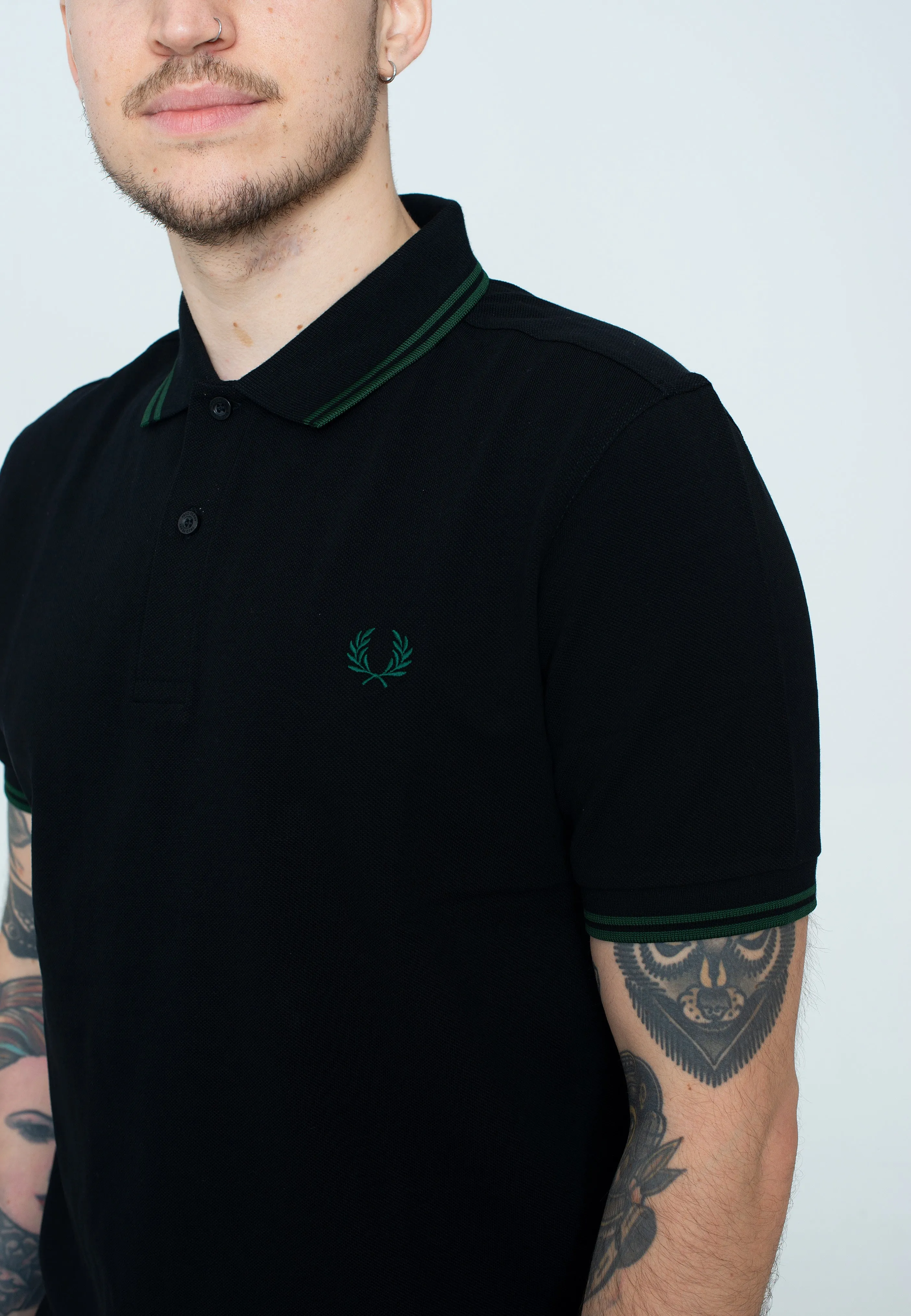 Fred Perry - Twin Tipped Black/Ivy - Polo