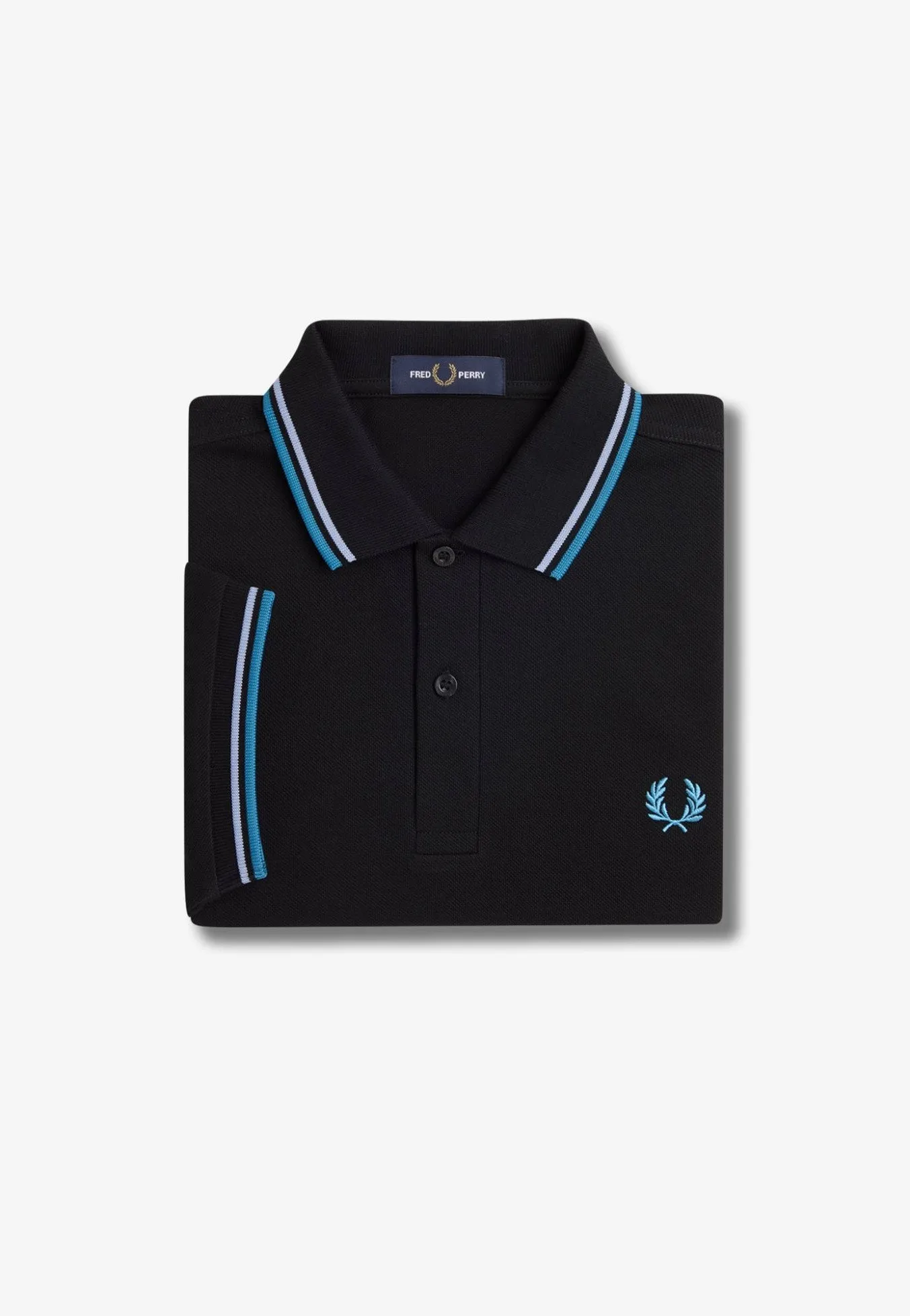 Fred Perry - Twin Tipped Black/Light Smoke/Runaway Bay Ocean - Polo