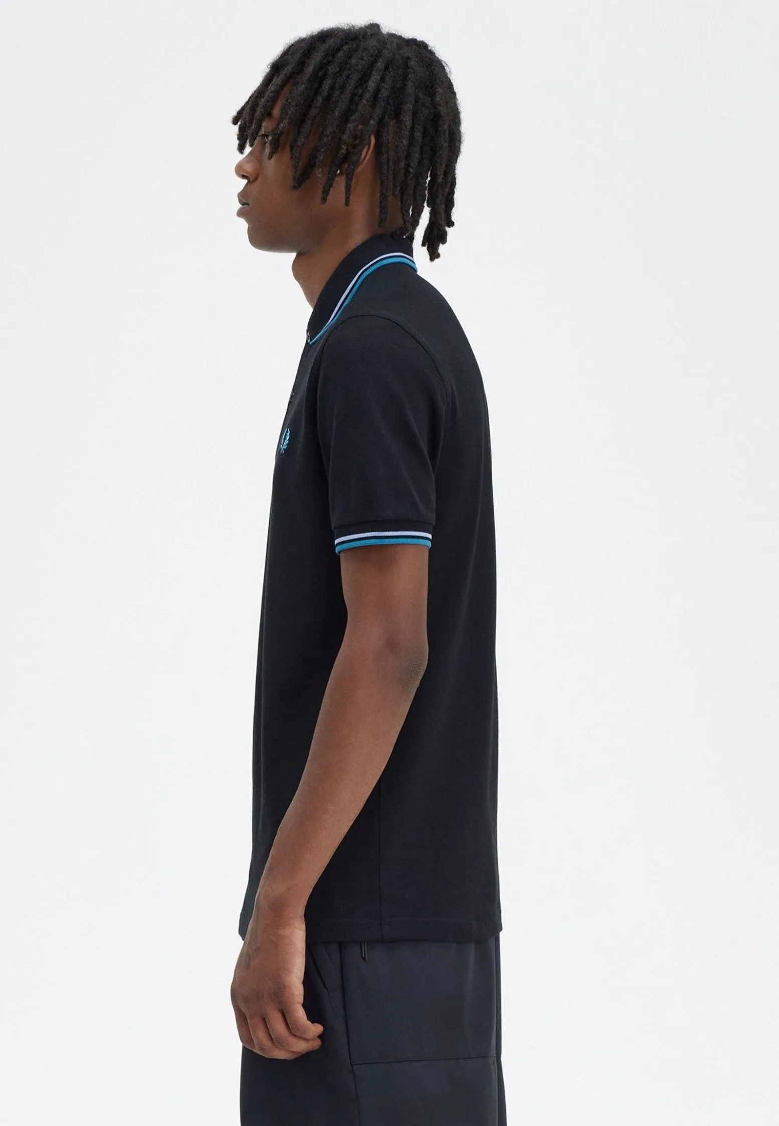 Fred Perry - Twin Tipped Black/Light Smoke/Runaway Bay Ocean - Polo