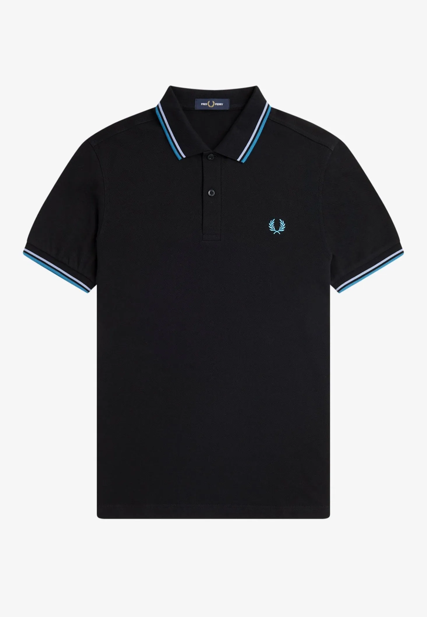 Fred Perry - Twin Tipped Black/Light Smoke/Runaway Bay Ocean - Polo