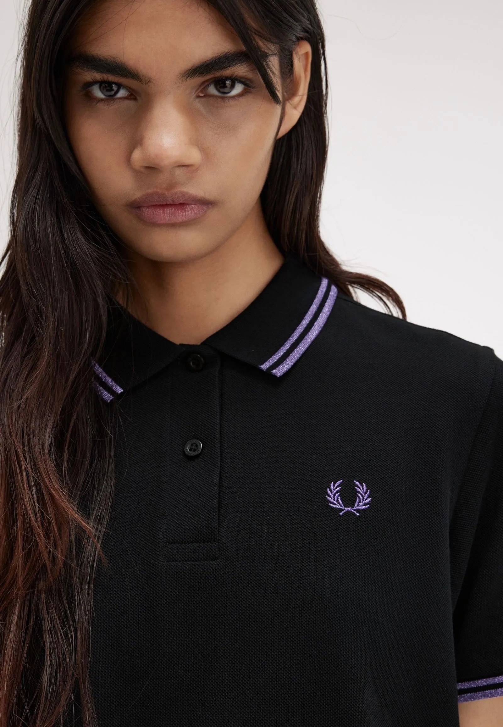 Fred Perry - Twin Tipped Black/Metallic Ultra Violet/Metallic Ultra Violet - Polo