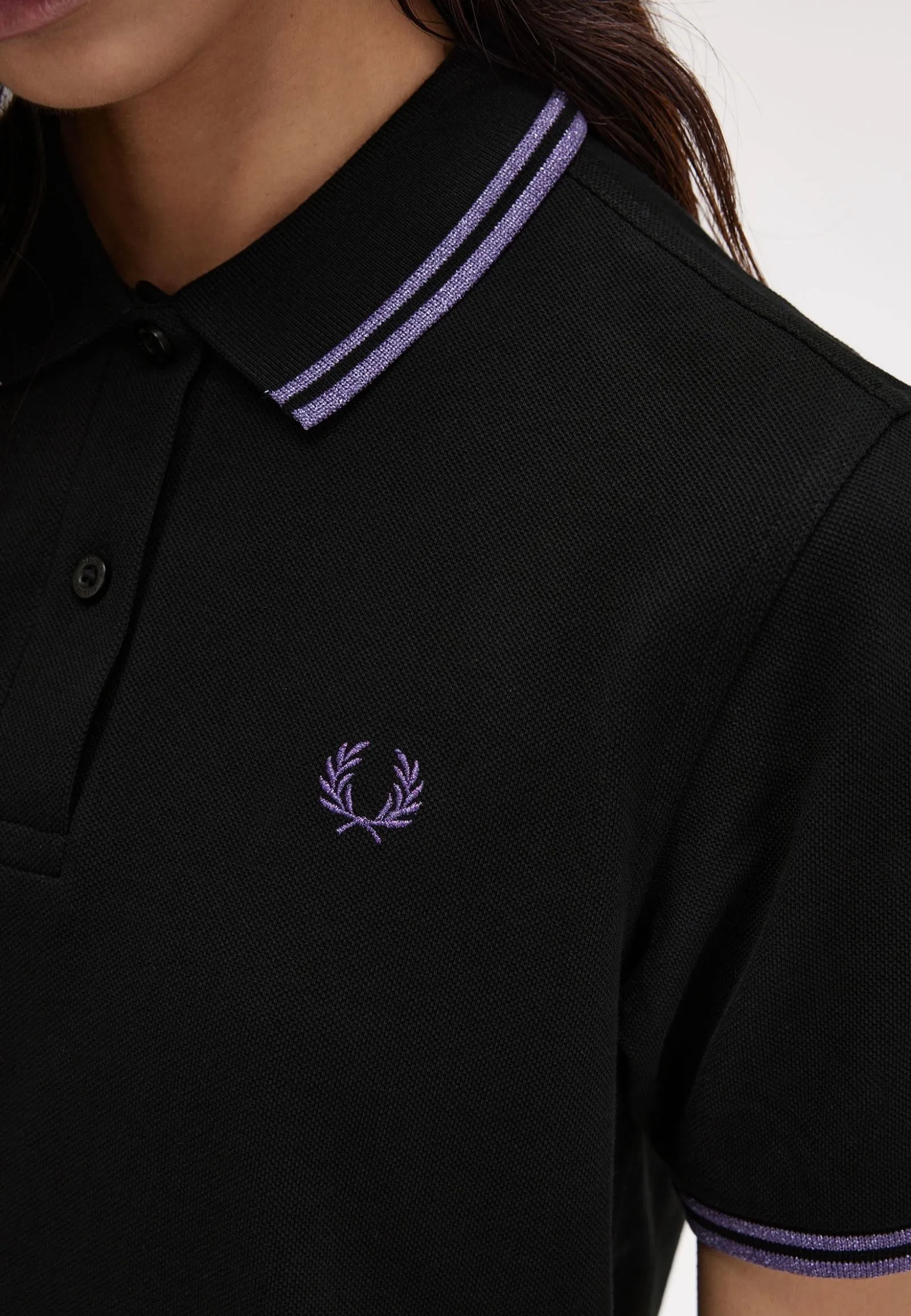 Fred Perry - Twin Tipped Black/Metallic Ultra Violet/Metallic Ultra Violet - Polo