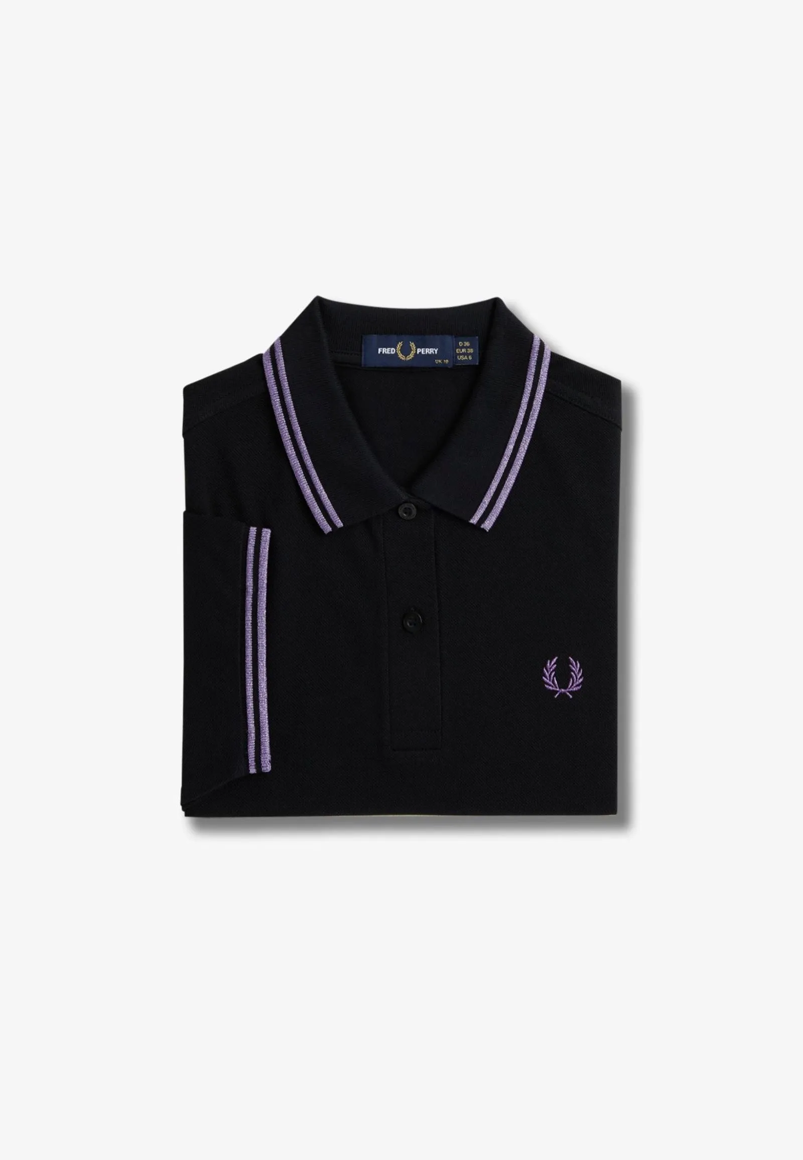 Fred Perry - Twin Tipped Black/Metallic Ultra Violet/Metallic Ultra Violet - Polo