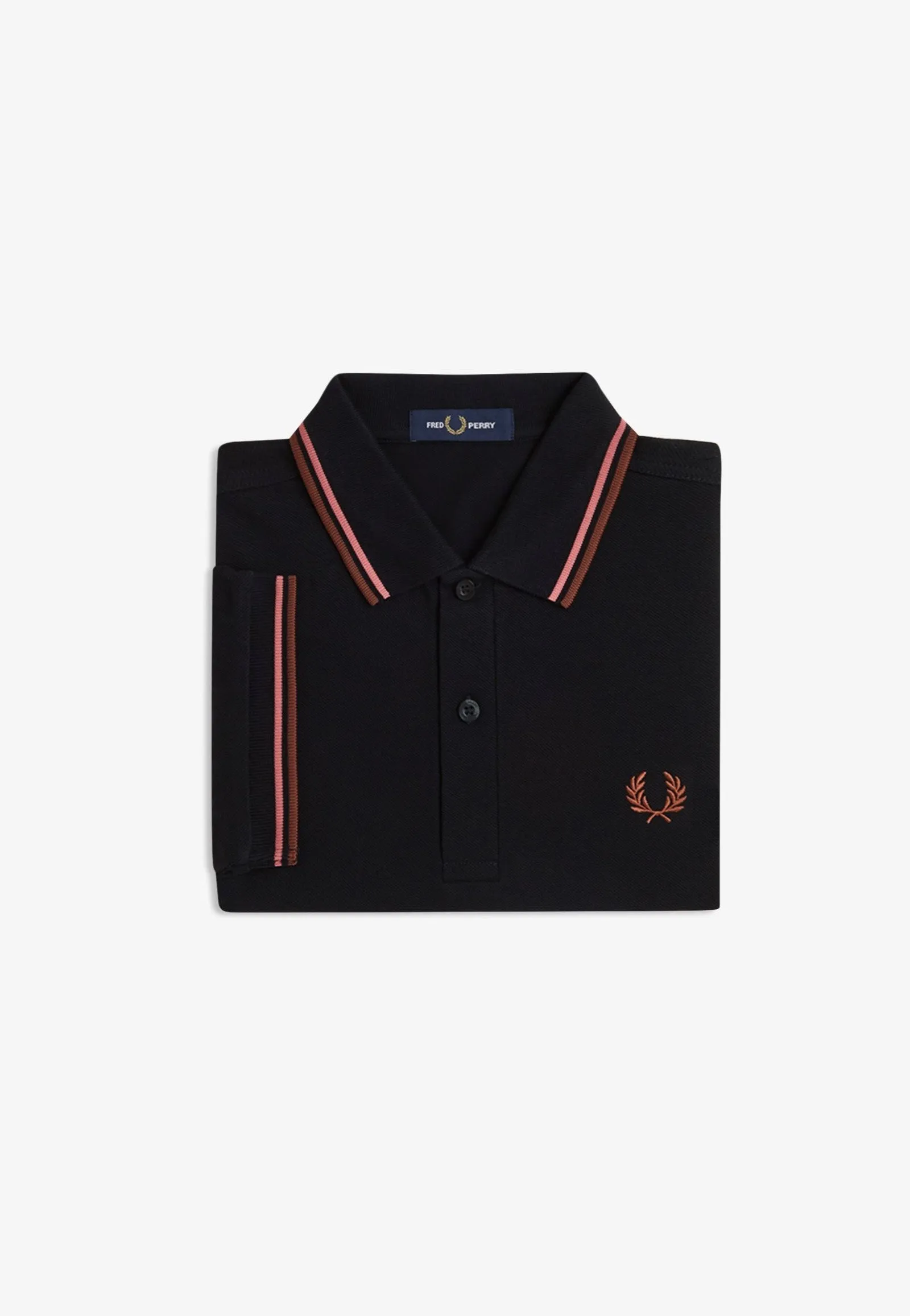 Fred Perry - Twin Tipped Black/Puttypink/Whbrw - Polo
