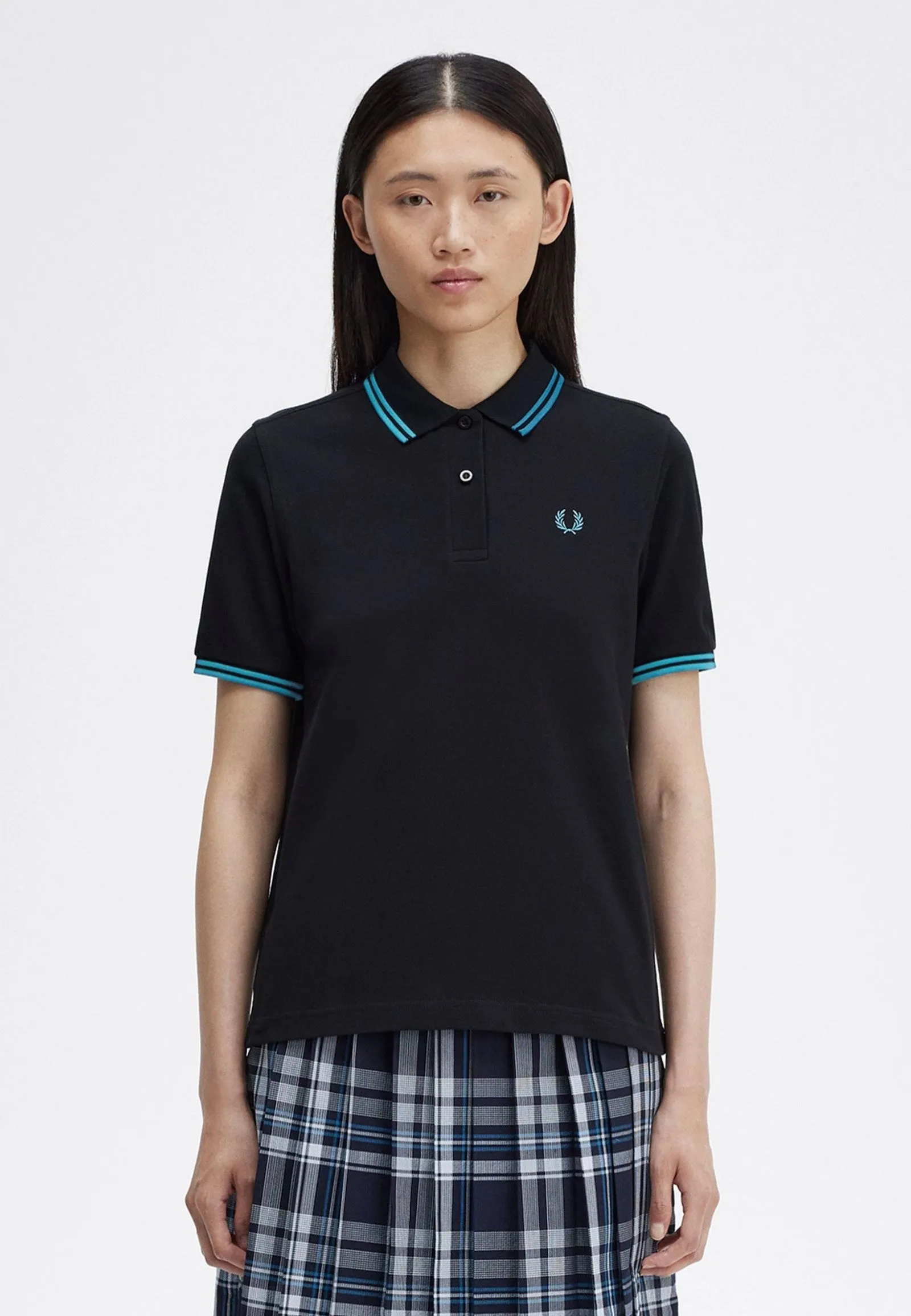 Fred Perry - Twin Tipped Black/Runaway Bay Ocean - Polo