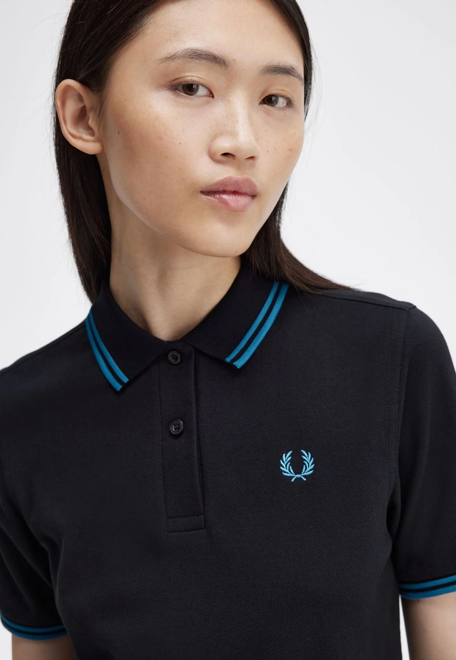 Fred Perry - Twin Tipped Black/Runaway Bay Ocean - Polo