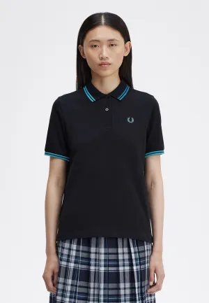 Fred Perry - Twin Tipped Black/Runaway Bay Ocean - Polo