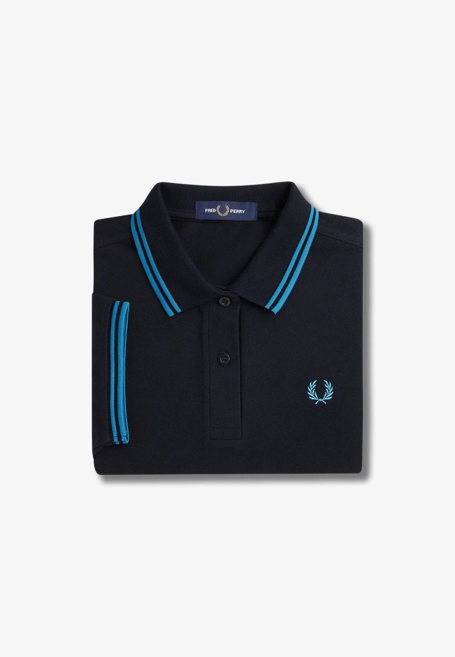 Fred Perry - Twin Tipped Black/Runaway Bay Ocean - Polo