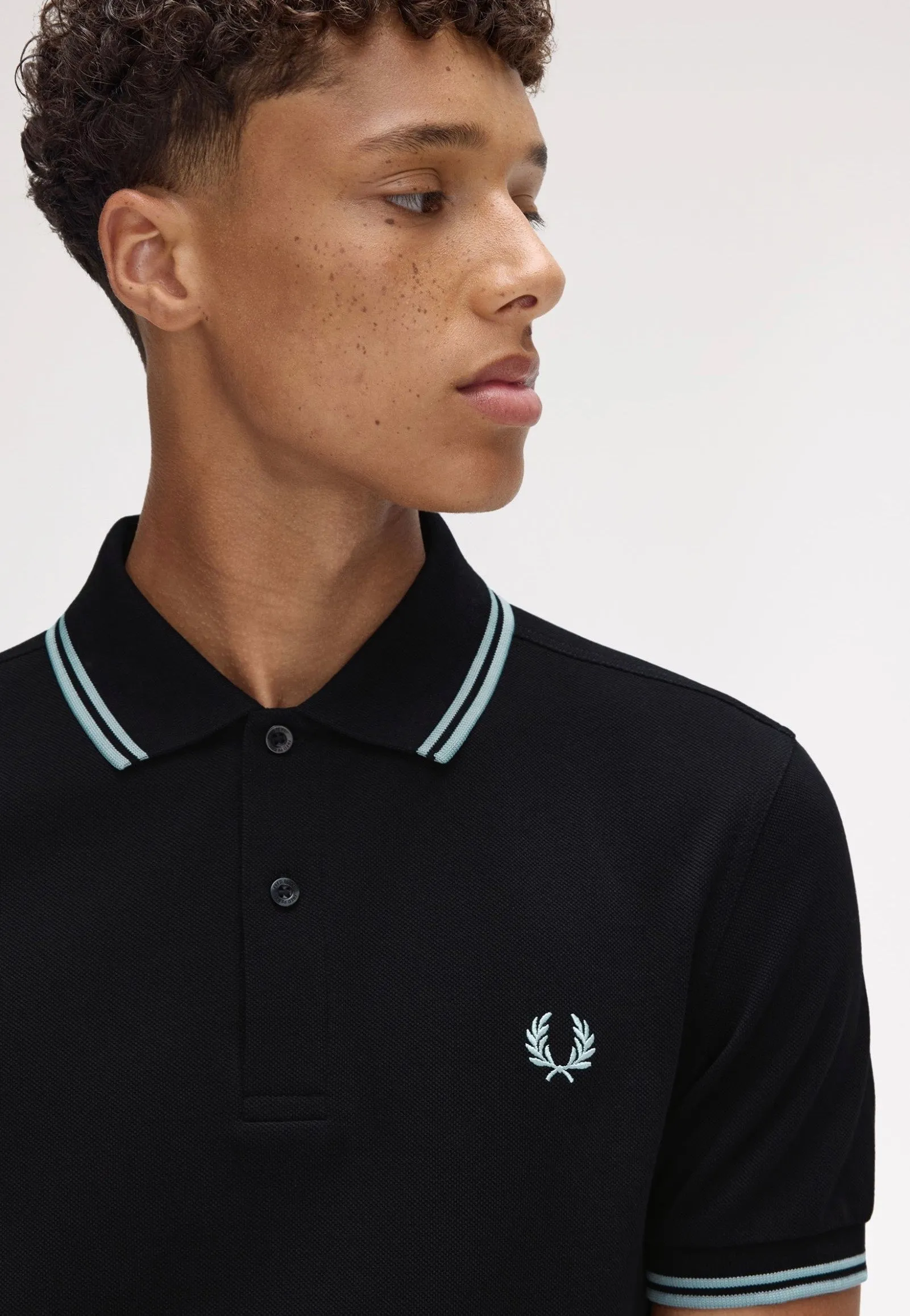 Fred Perry - Twin Tipped Black/Silverblue - Polo