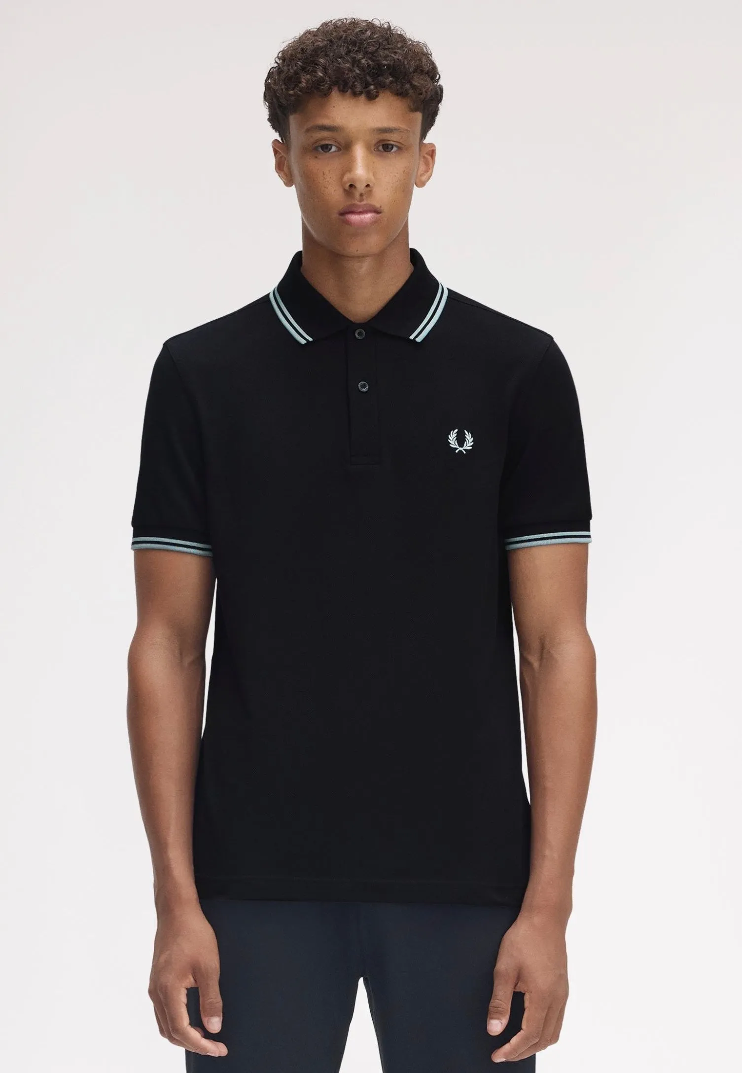 Fred Perry - Twin Tipped Black/Silverblue - Polo