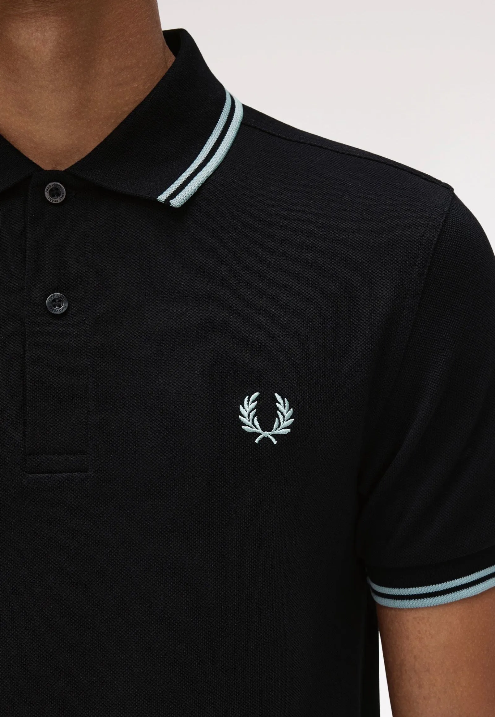 Fred Perry - Twin Tipped Black/Silverblue - Polo