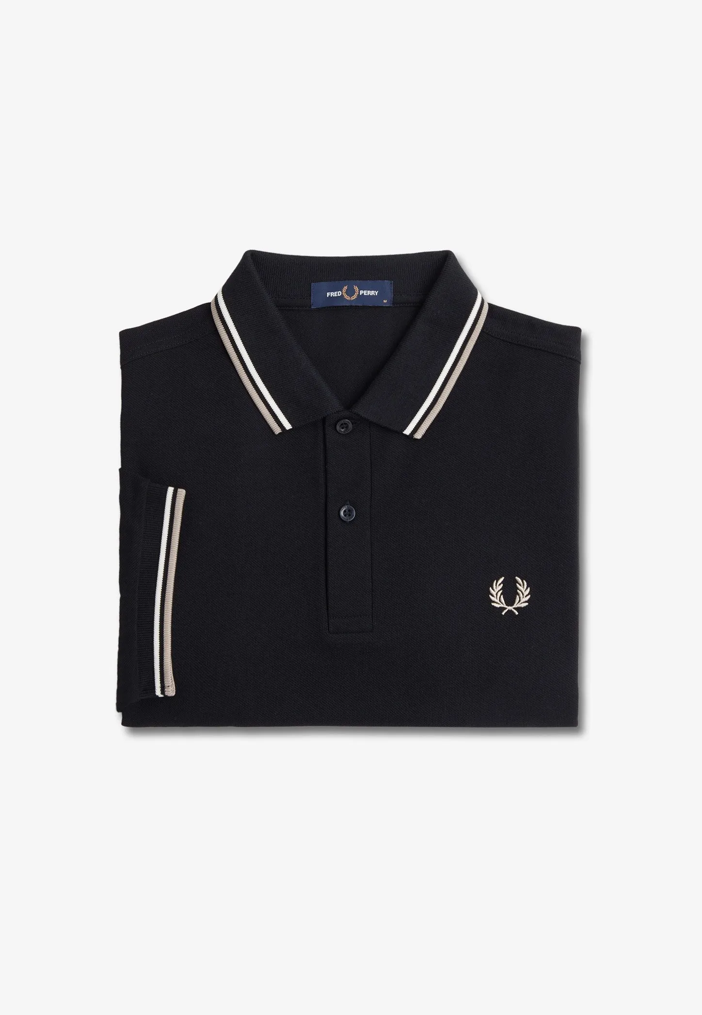 Fred Perry - Twin Tipped Black/Snow White/Warm Grey - Polo