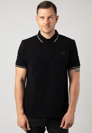 Fred Perry - Twin Tipped Black/Warm Grey/Carrington Road Brick - Polo