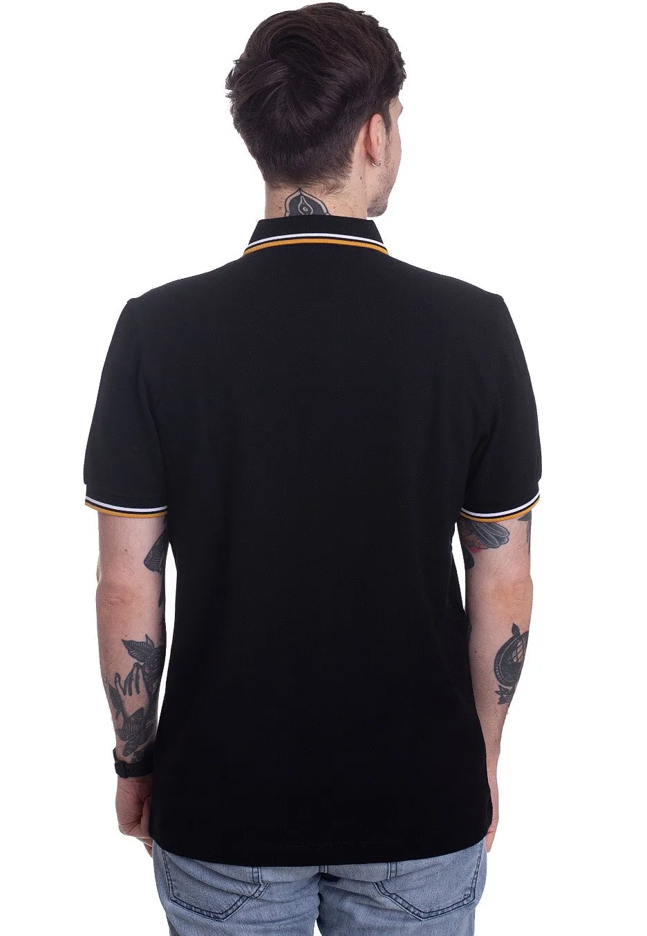 Fred Perry - Twin Tipped Black/Wht/Gold - Polo